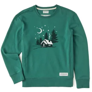 Women's Moonlit Cottage Simply True Crew Life is Good