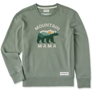 Women's Mountain Mama Bear Simply True Crew Life is Good