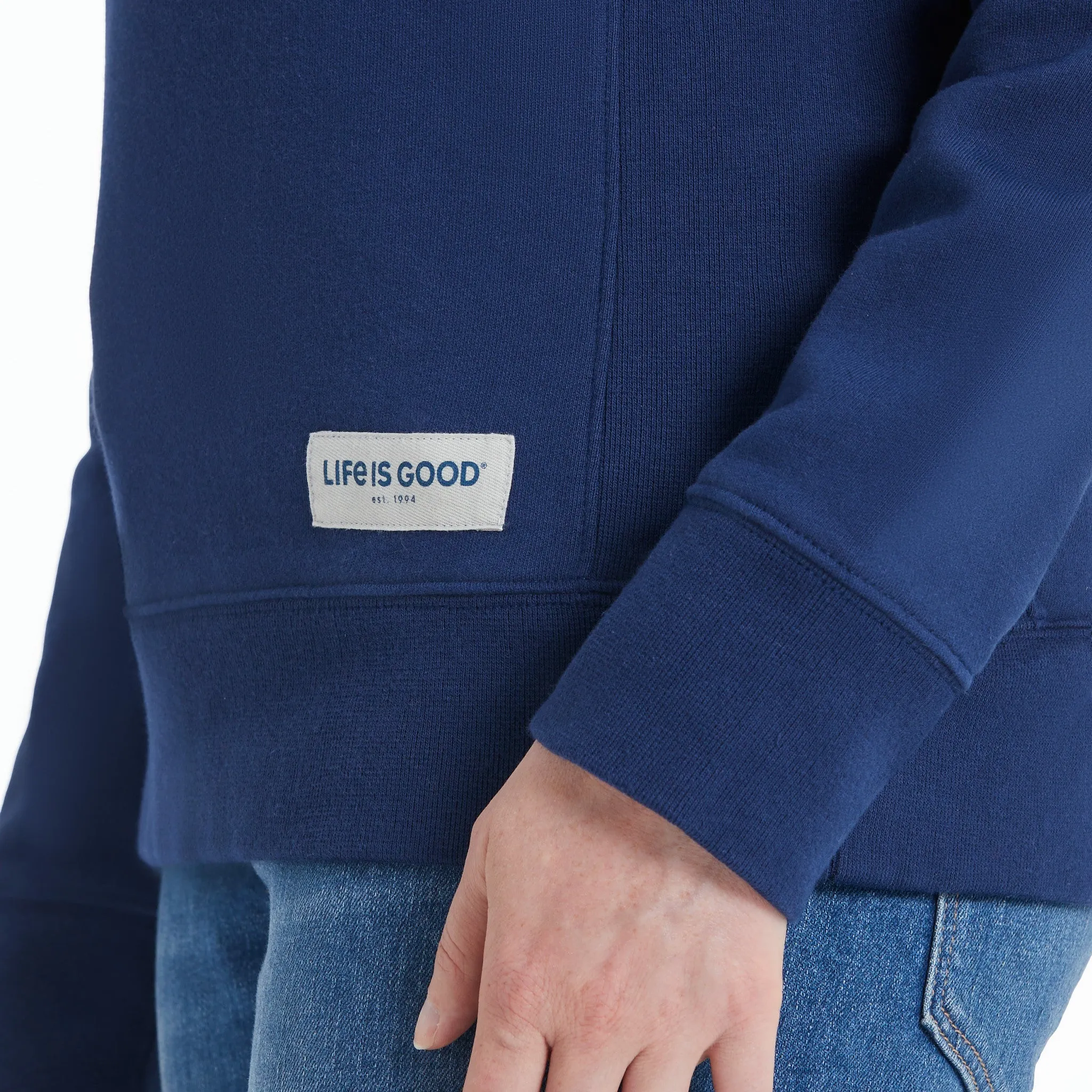 Women's Mountainside Oval Simply True Fleece Crew Life is Good
