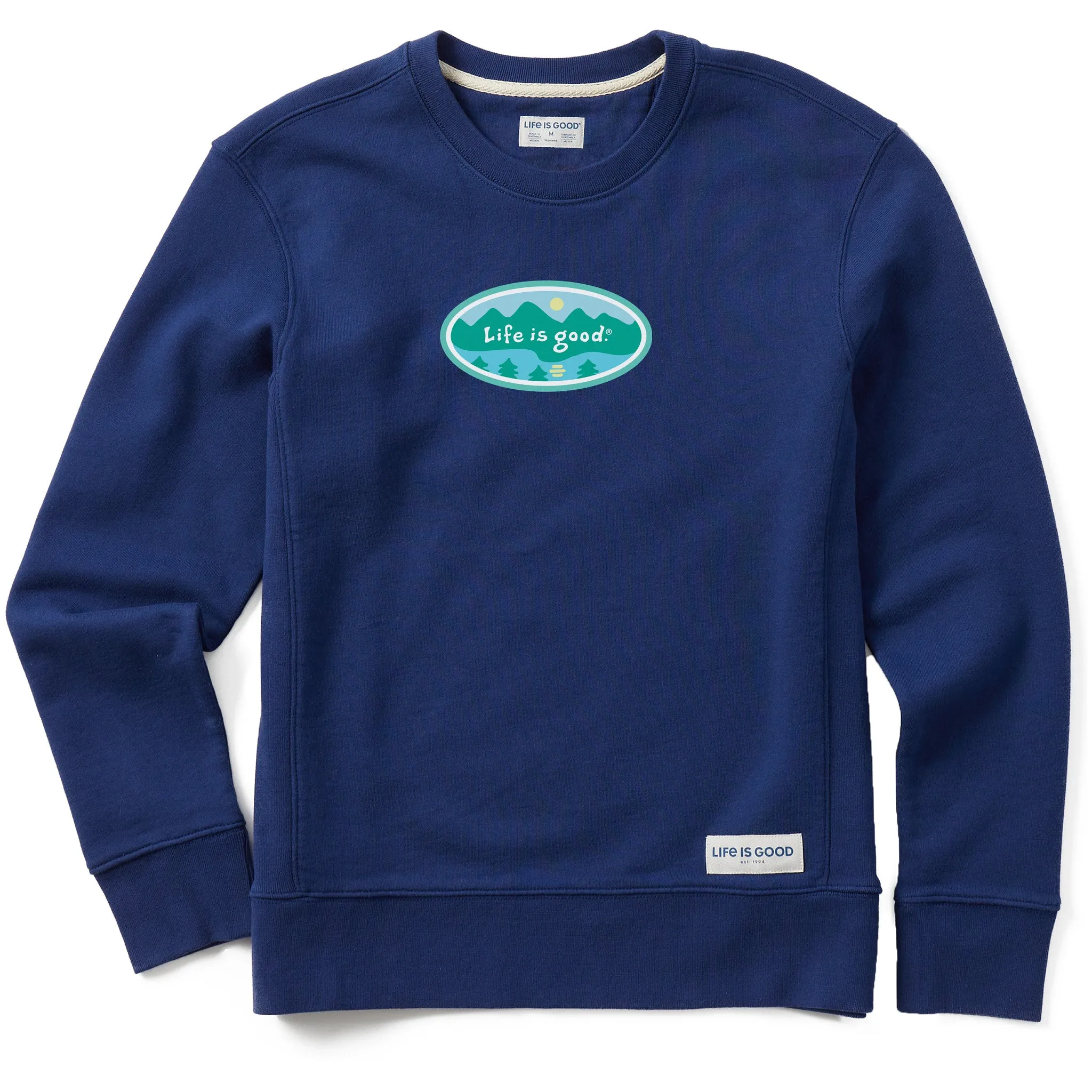 Women's Mountainside Oval Simply True Fleece Crew Life is Good