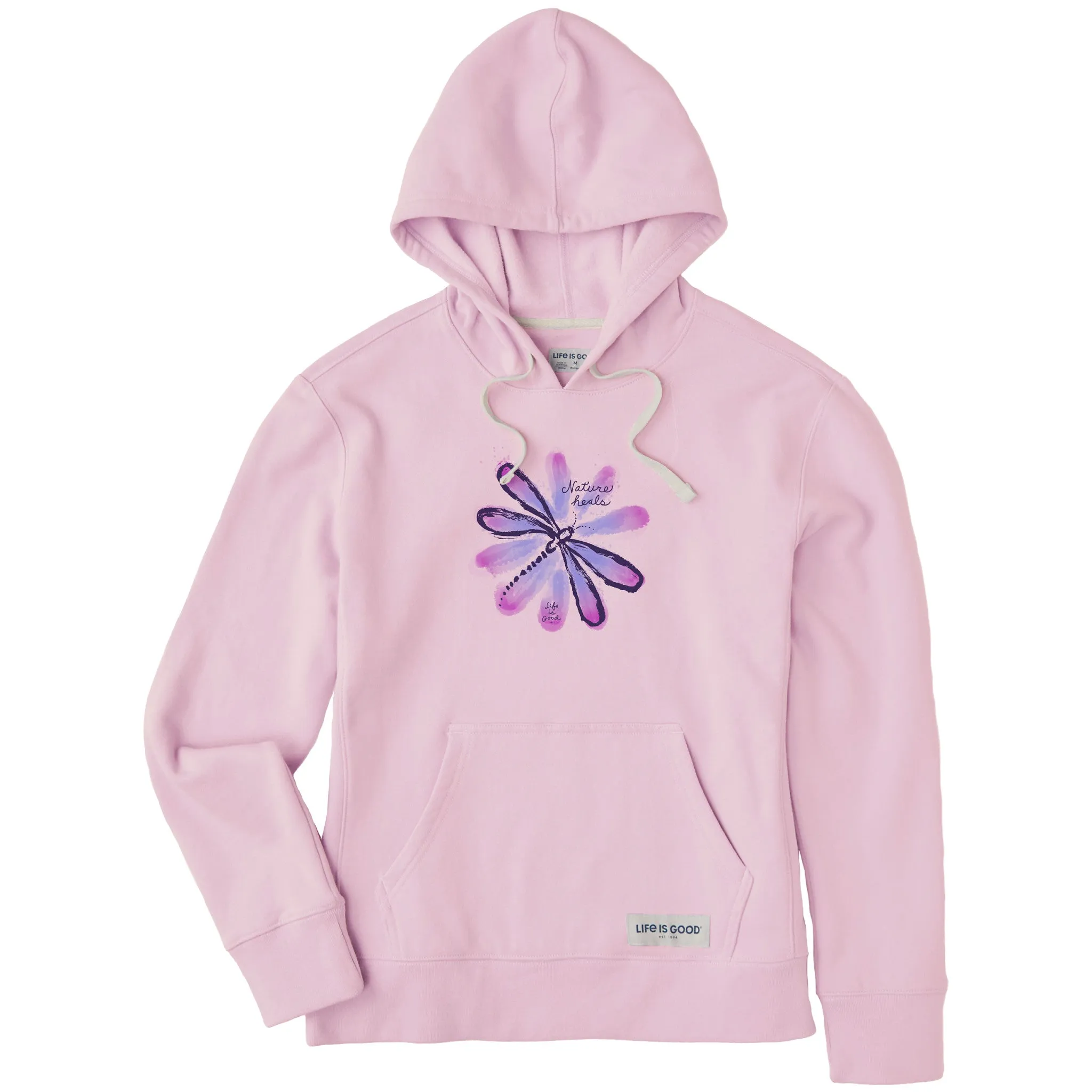 Women's Nature Heals Dragonfly Simply True Fleece Hoodie Life is Good