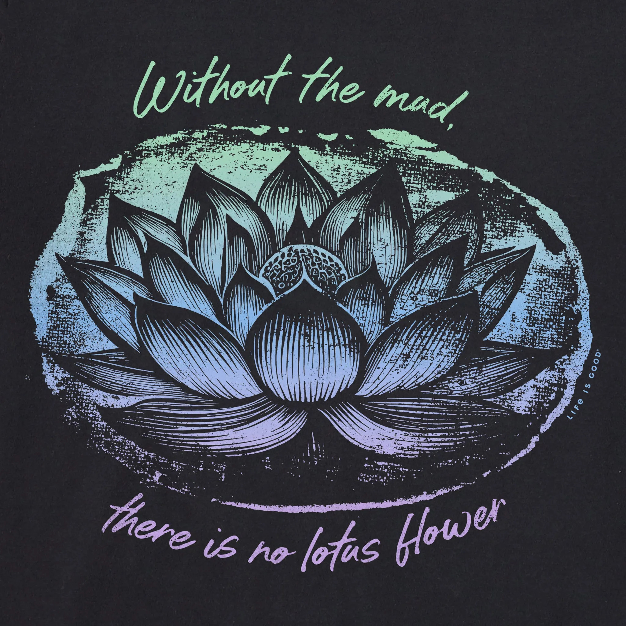 Women's No Mud No Flower Simply True Fleece Crew Life is Good