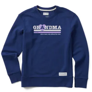 Women's No Rules Grandma Simply True Crew Life is Good