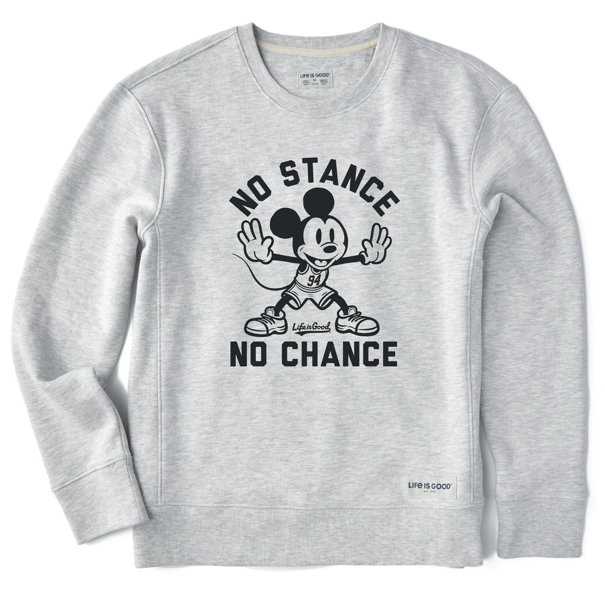 Women's No Stance No Chance Simply True Fleece Crew Life is Good