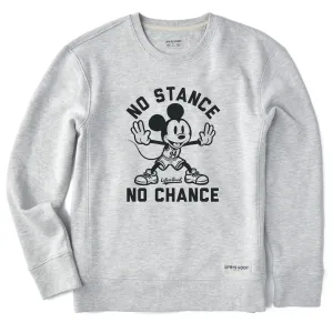 Women's No Stance No Chance Simply True Fleece Crew Life is Good