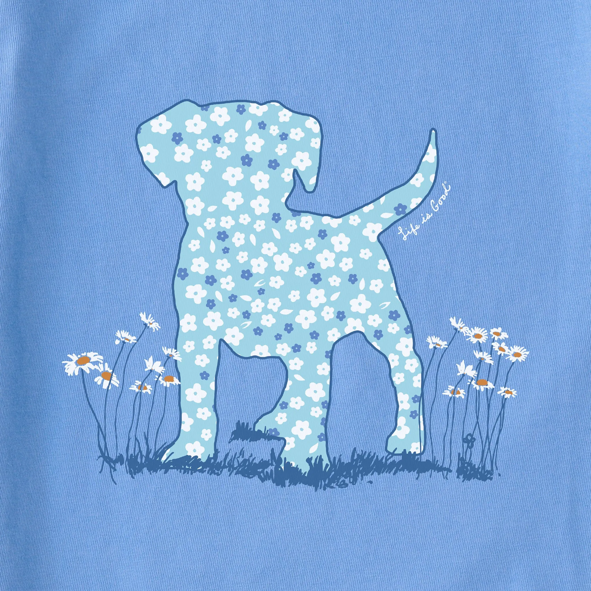 Women's Patterna Daisy Dog Simply True Crew Life is Good