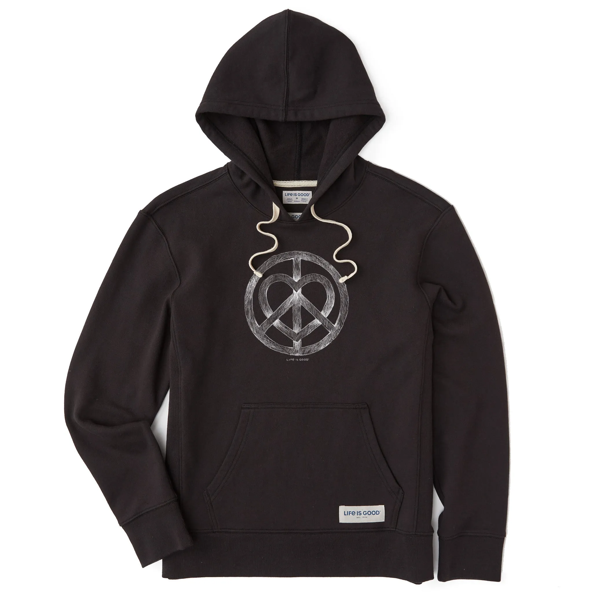 Women's Peace and Love Pencil Simply True Fleece Hoodie Life is Good