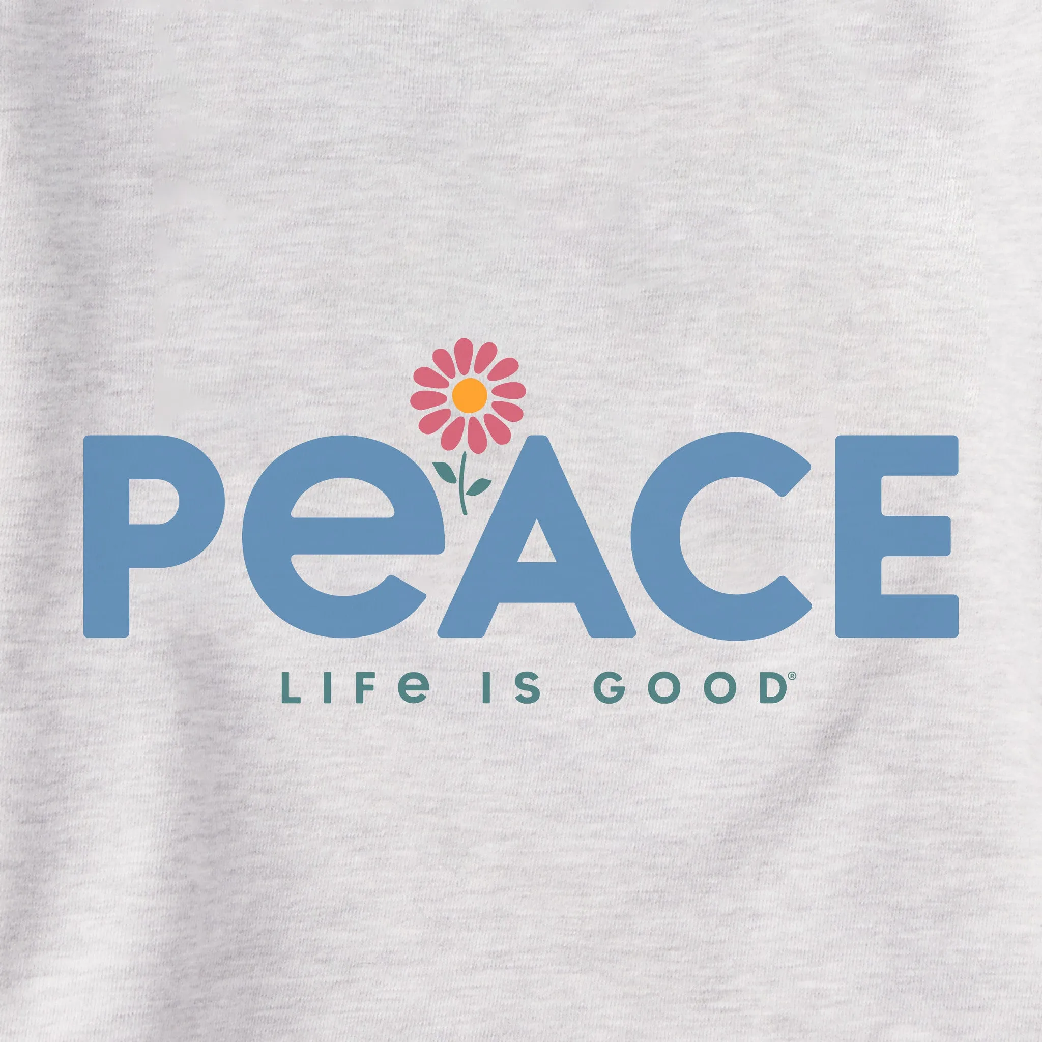 Women's Peace Daisies Simply True Fleece Crew Life is Good