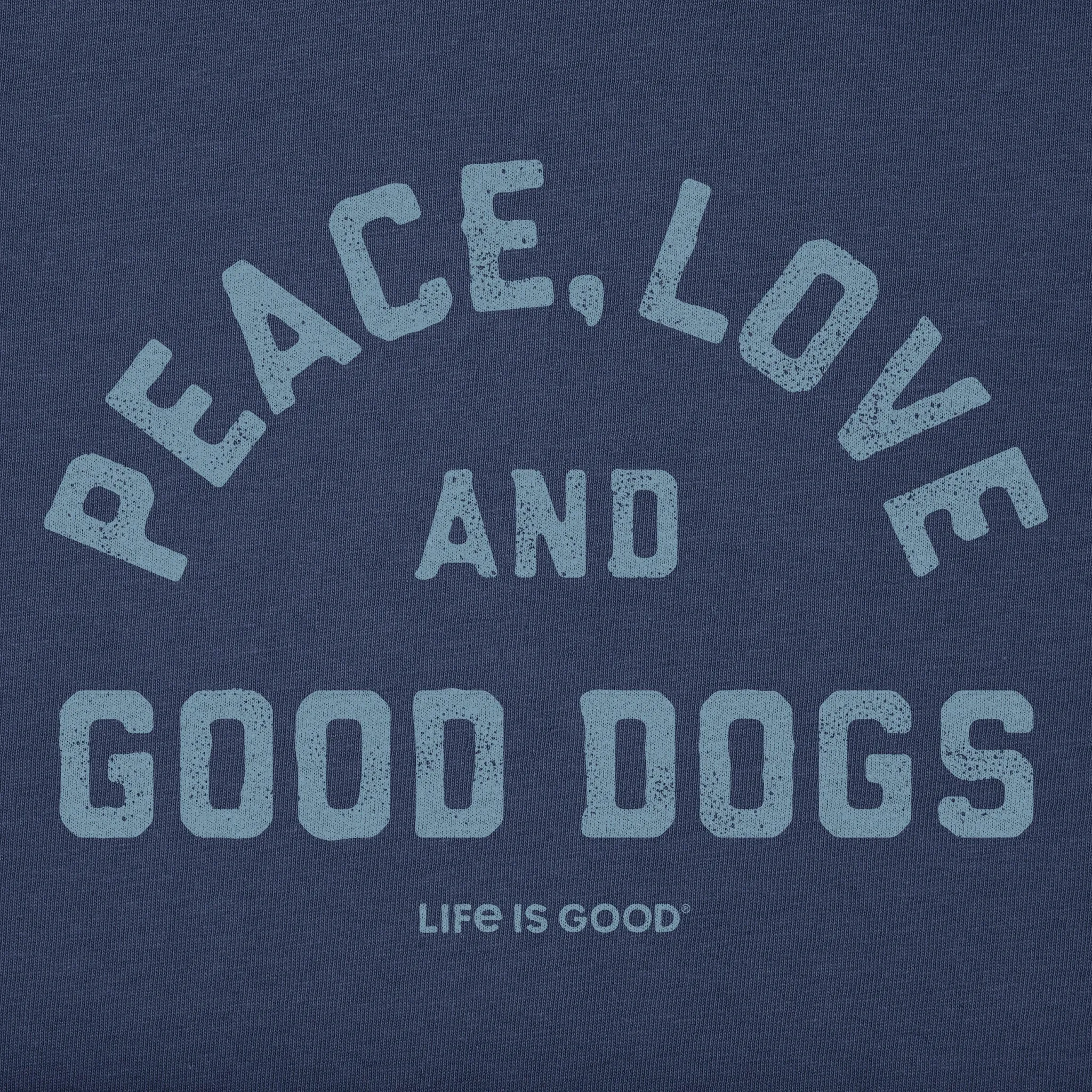 Women's Peace Love and Good Dogs Simply True Fleece Hoodie Life is Good