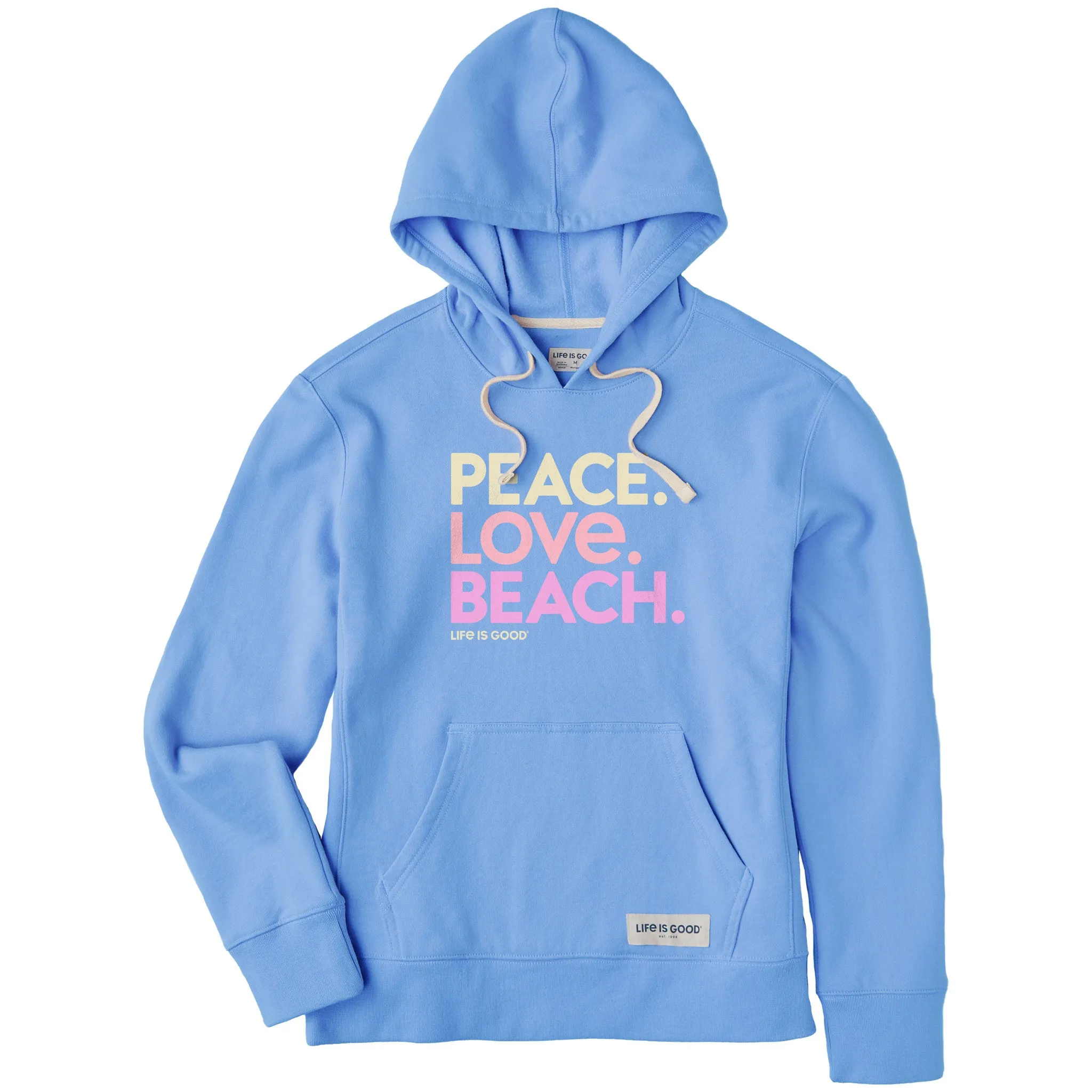 Women's Peace Love Beach Simply True Fleece Hoodie Life is Good