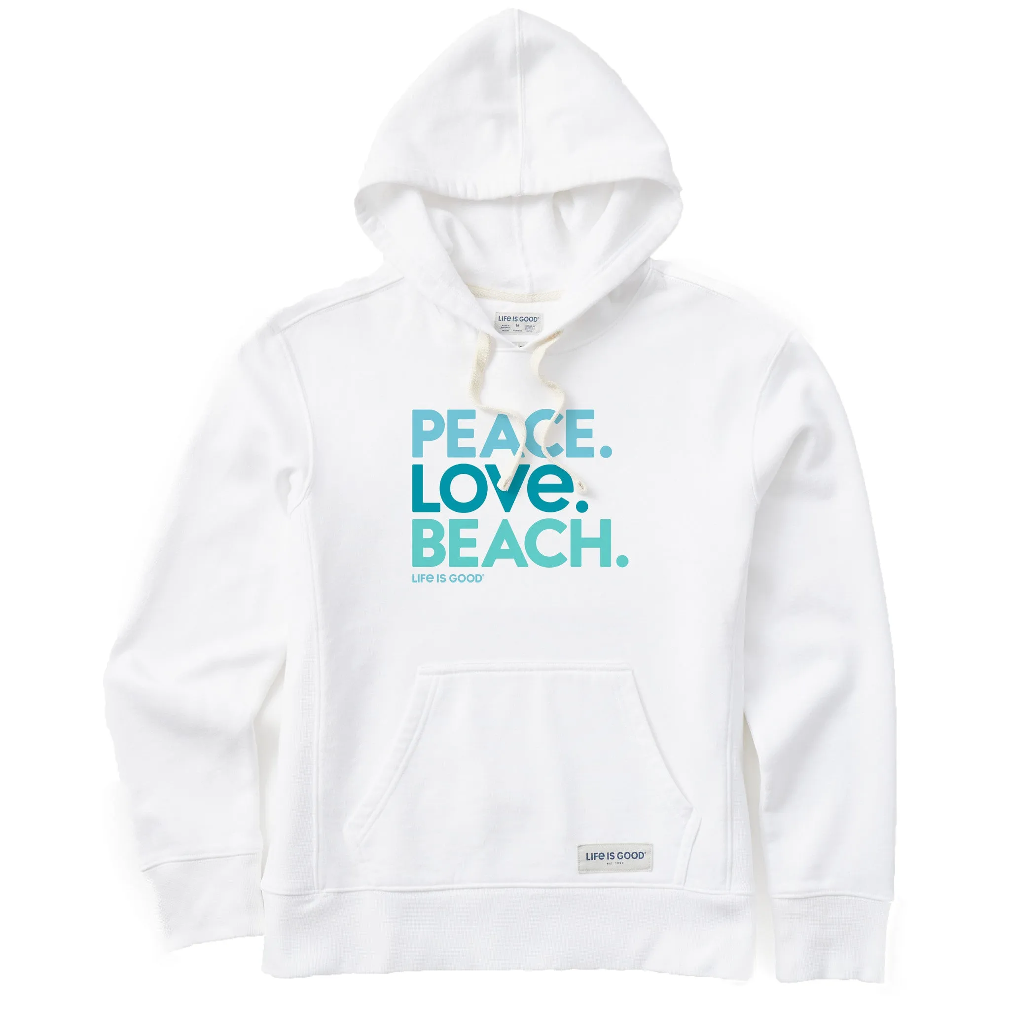 Women's Peace Love Beach Simply True Fleece Hoodie Life is Good
