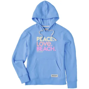 Women's Peace Love Beach Simply True Fleece Hoodie Life is Good