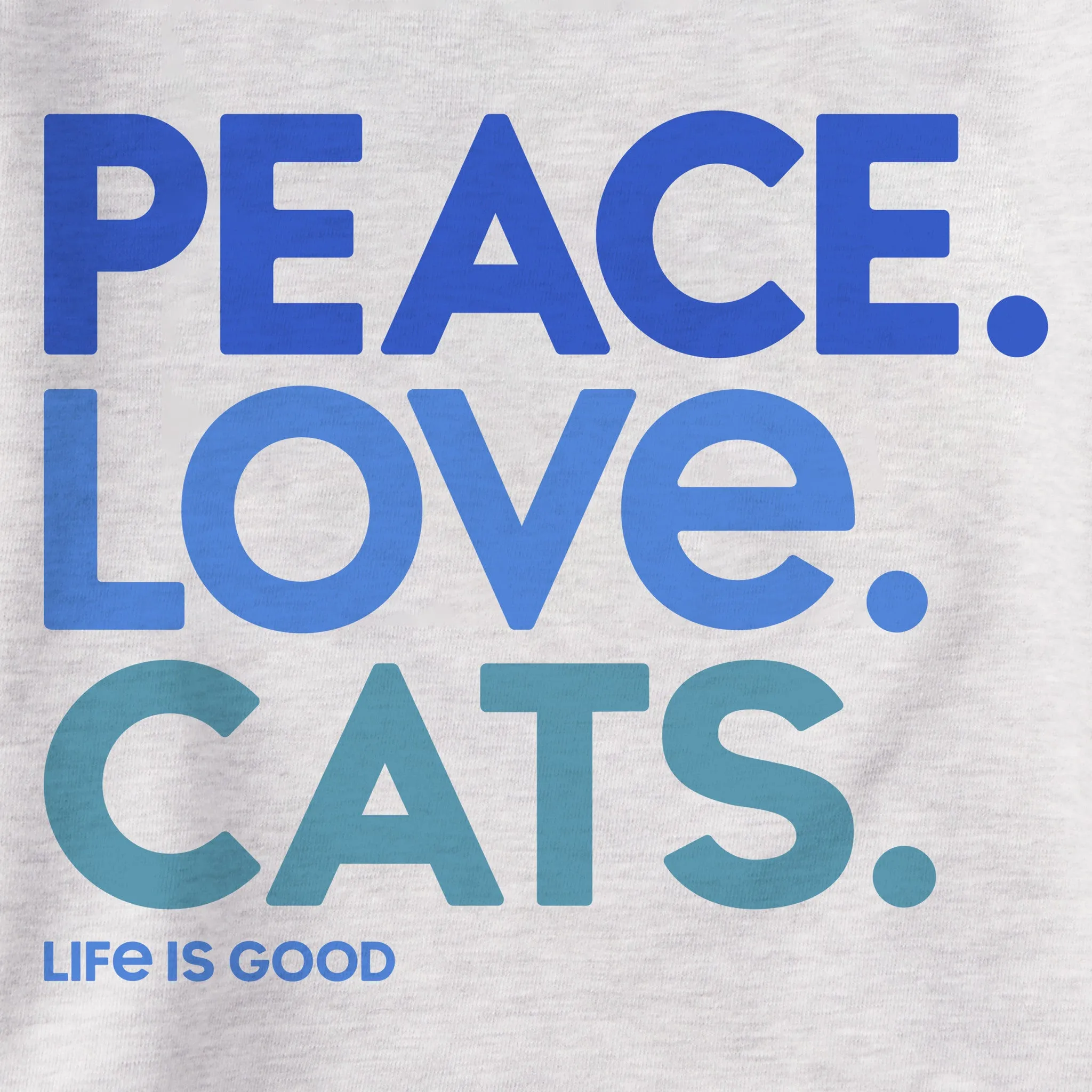 Women's Peace Love Cats Simply True Crew Life is Good