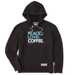 Women's Peace Love Coffee Simply True Fleece Hoodie Life is Good