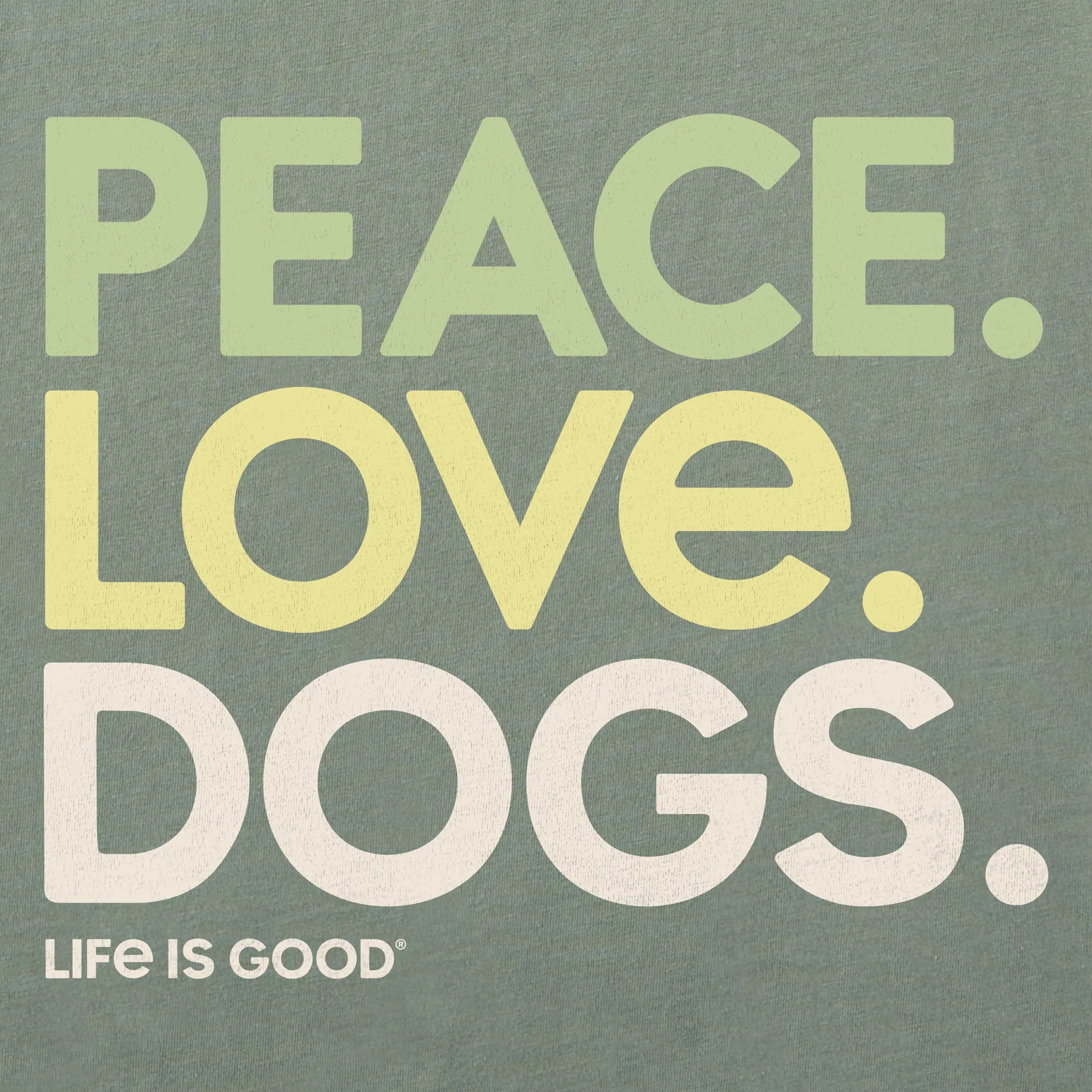 Women's Peace Love Dogs Simply True Fleece Crew Life is Good