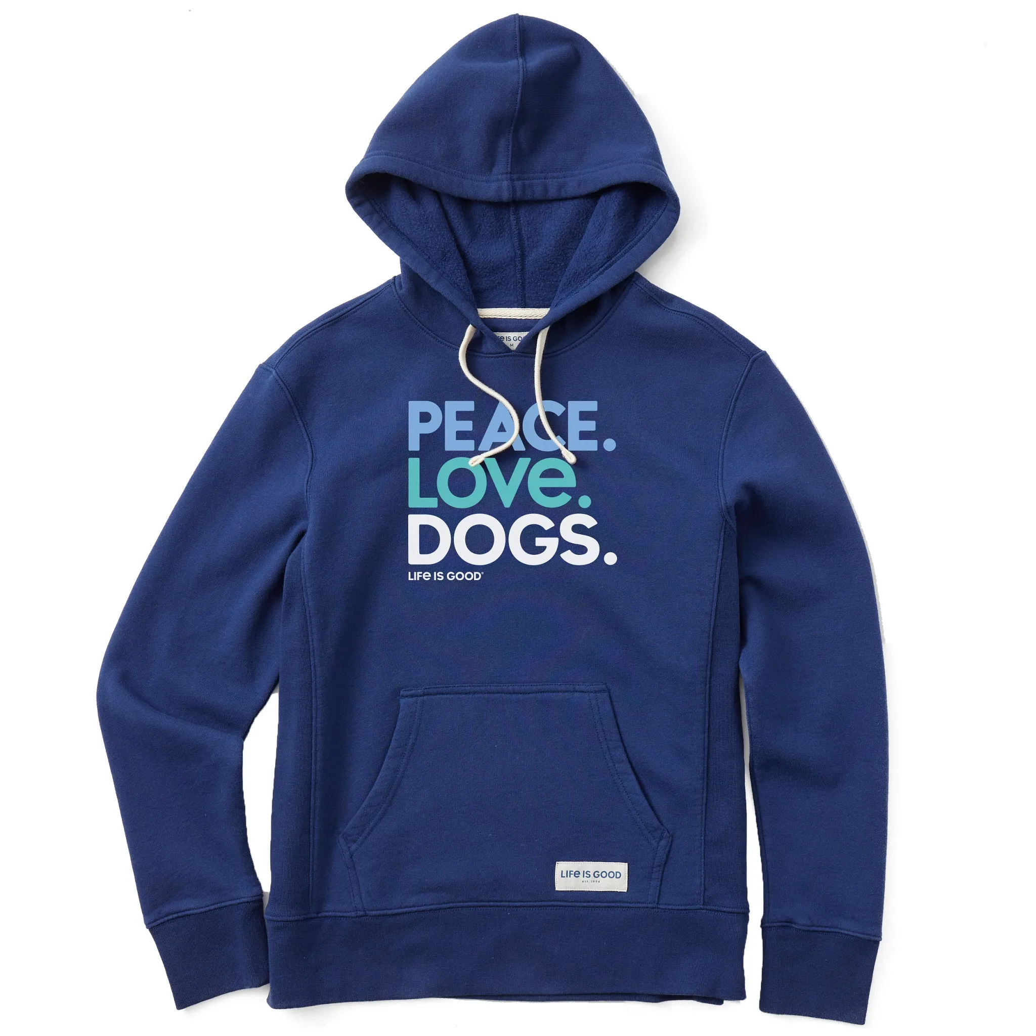 Women's Peace Love Dogs Simply True Fleece Hoodie Life is Good