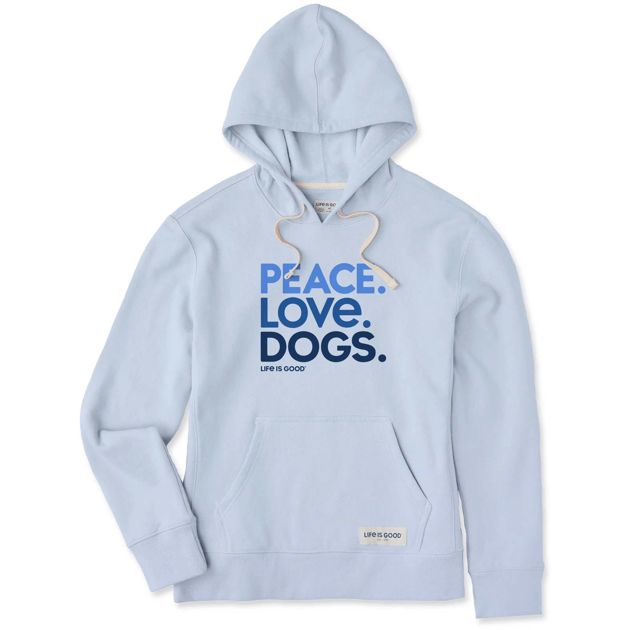 Women's Peace Love Dogs Simply True Fleece Hoodie Life is Good