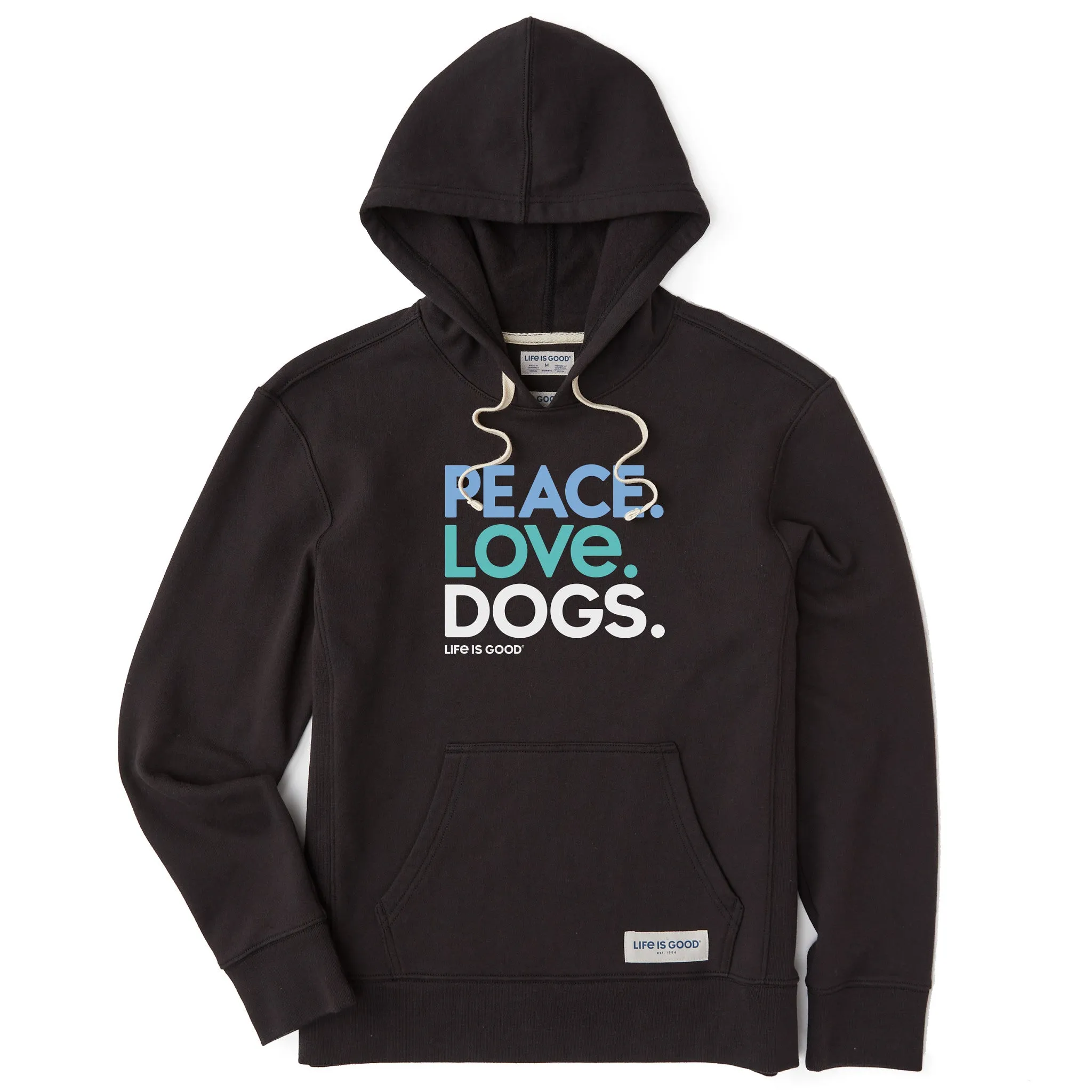 Women's Peace Love Dogs Simply True Fleece Hoodie Life is Good