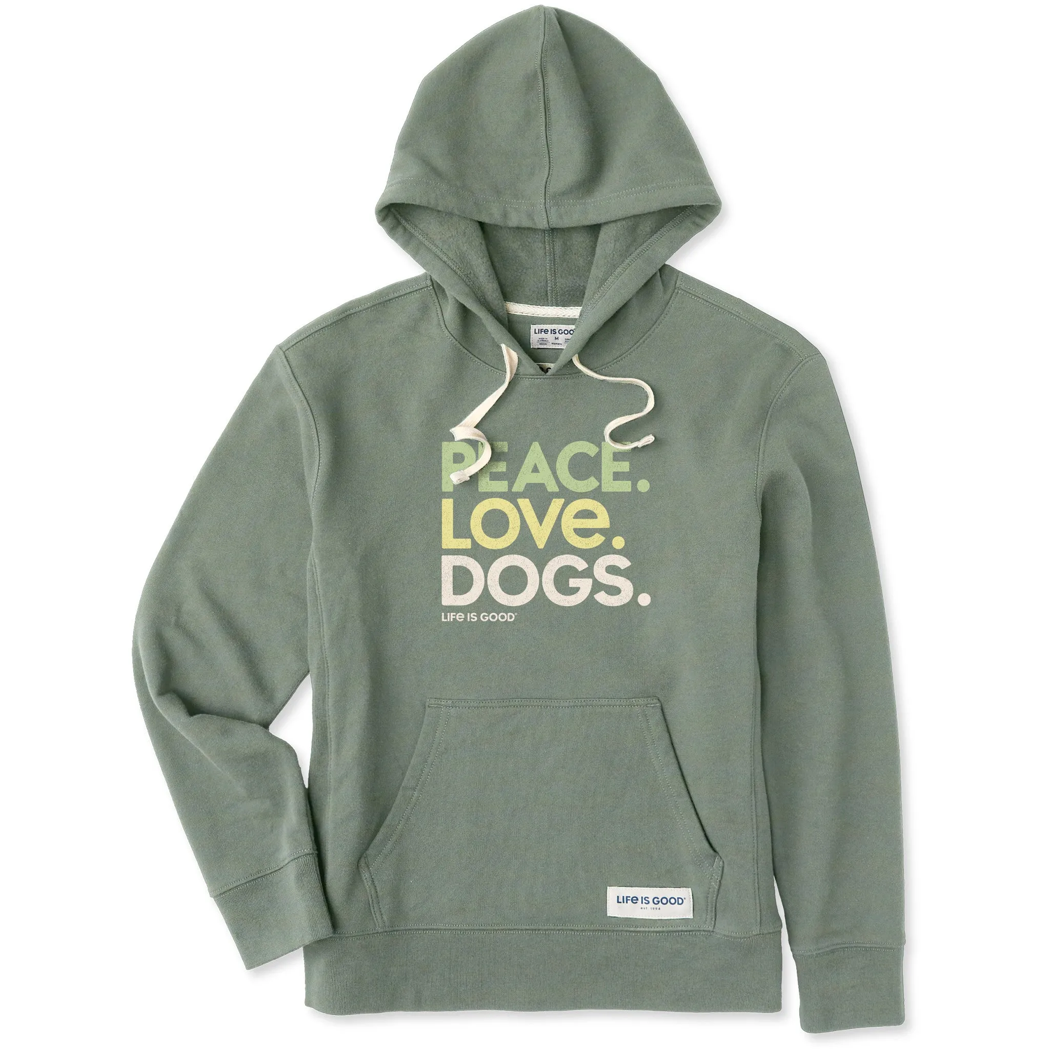 Women's Peace Love Dogs Simply True Fleece Hoodie Life is Good