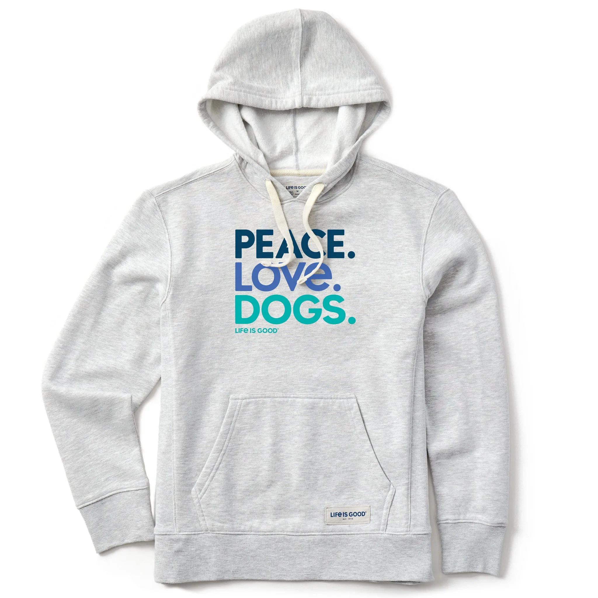 Women's Peace Love Dogs Simply True Fleece Hoodie Life is Good