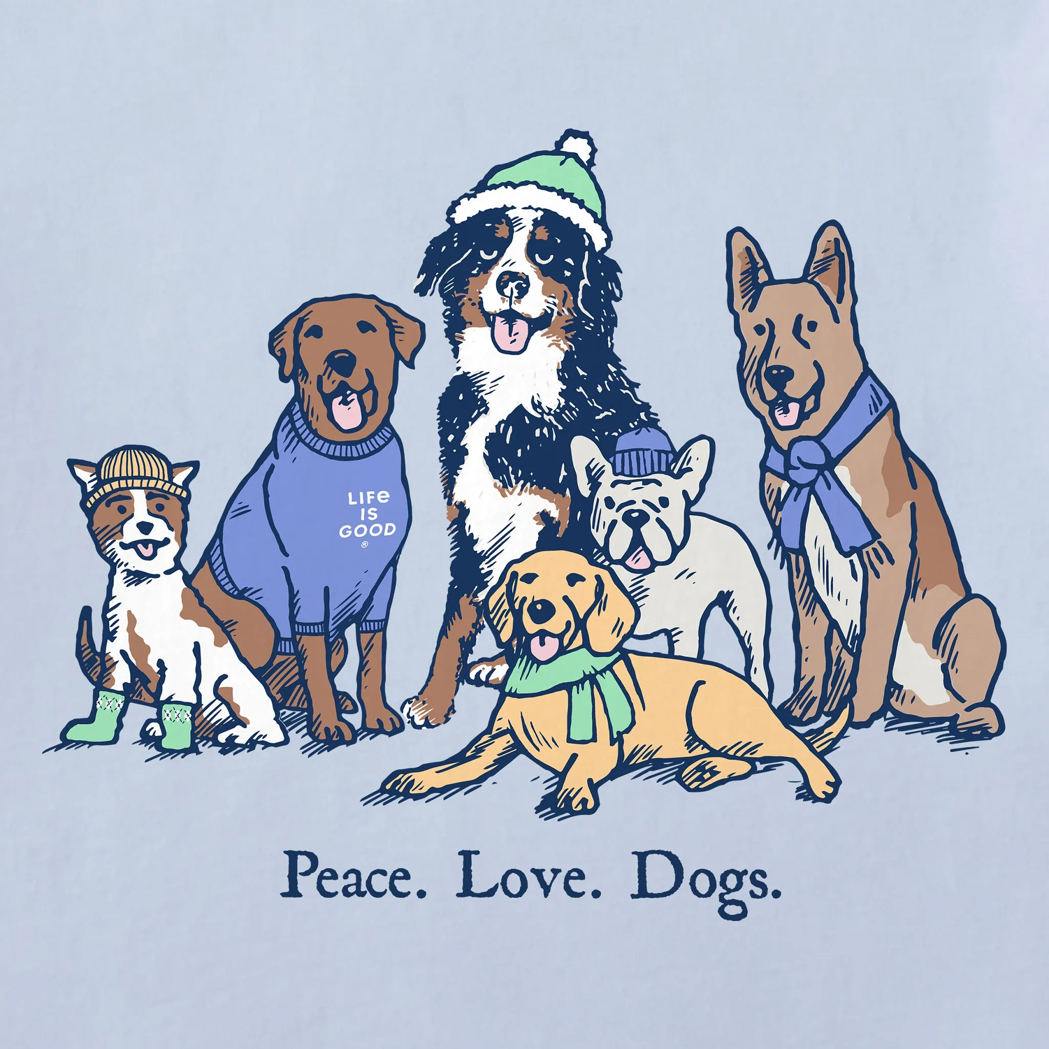 Women's Peace Love Dogs Winter Simply True Fleece Hoodie Life is Good