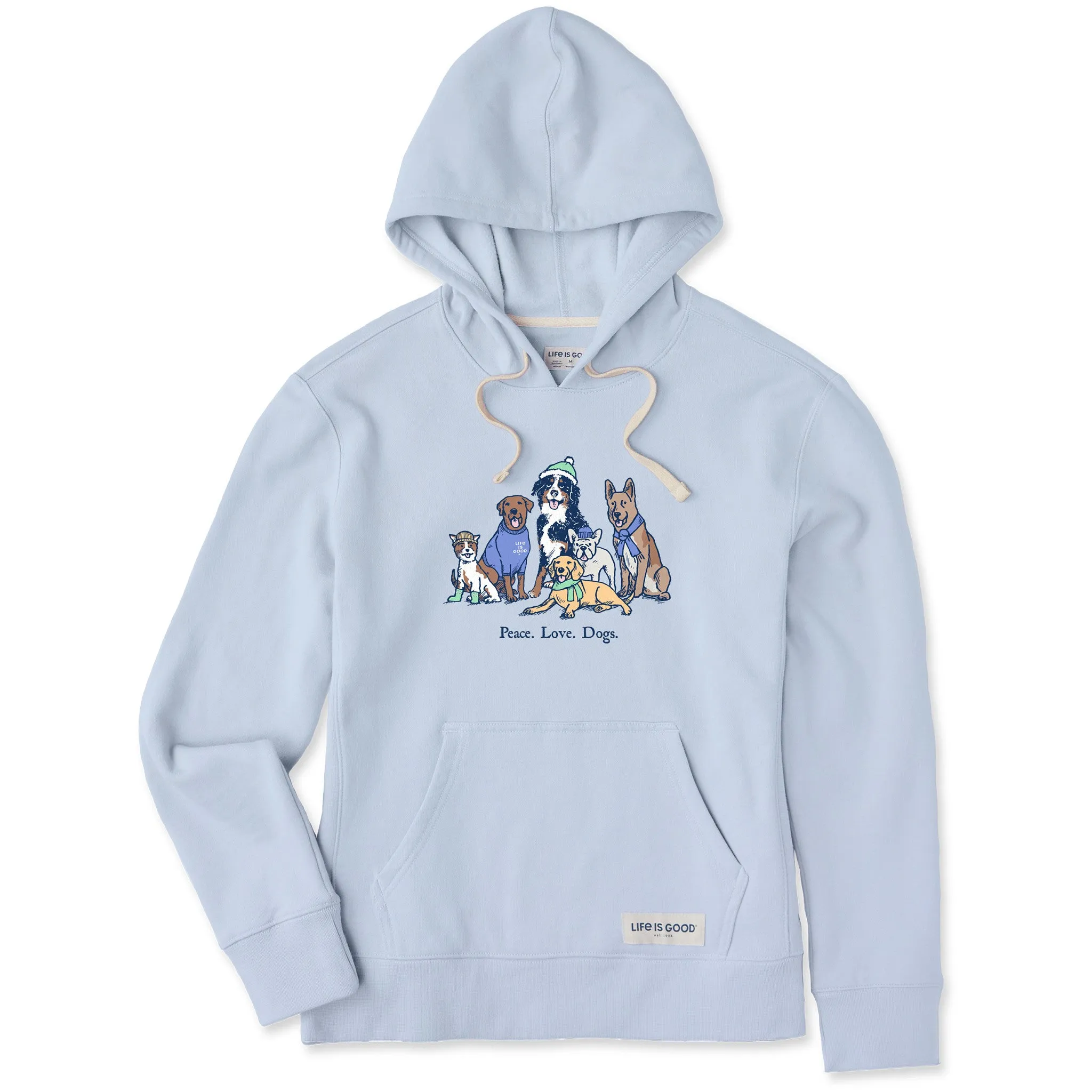 Women's Peace Love Dogs Winter Simply True Fleece Hoodie Life is Good