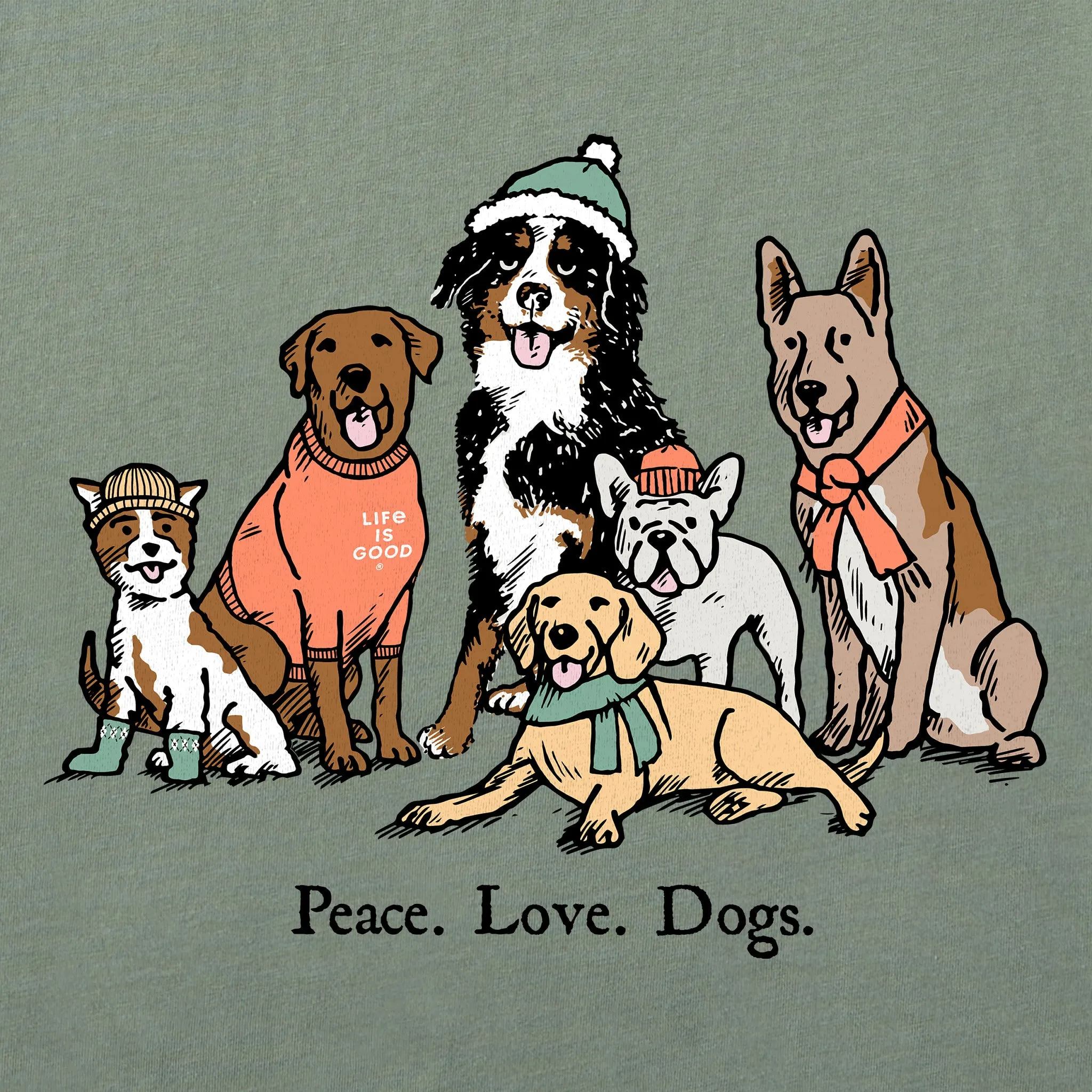 Women's Peace Love Dogs Winter Simply True Fleece Hoodie Life is Good