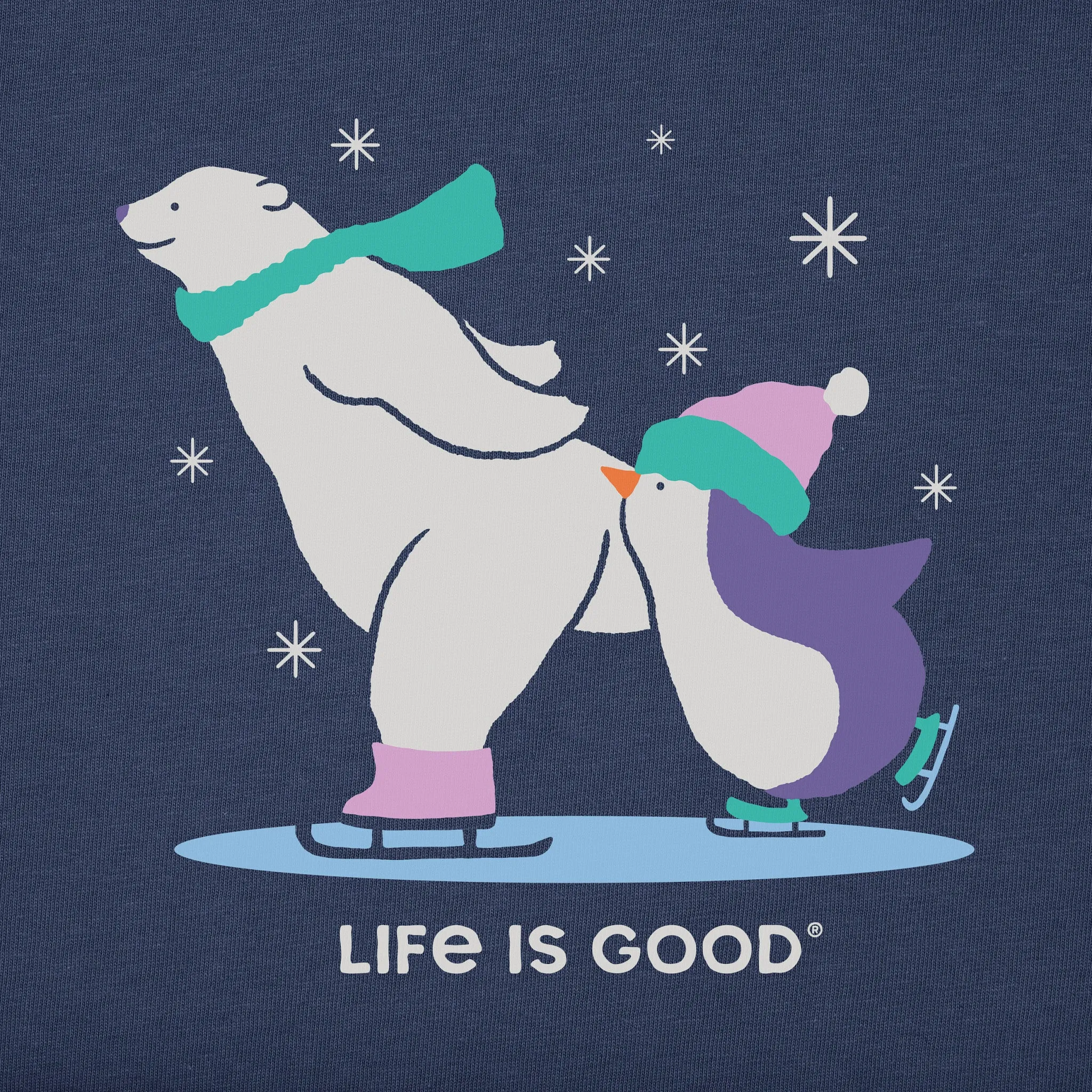 Women's Polar Skate Simply True Fleece Crew Life is Good