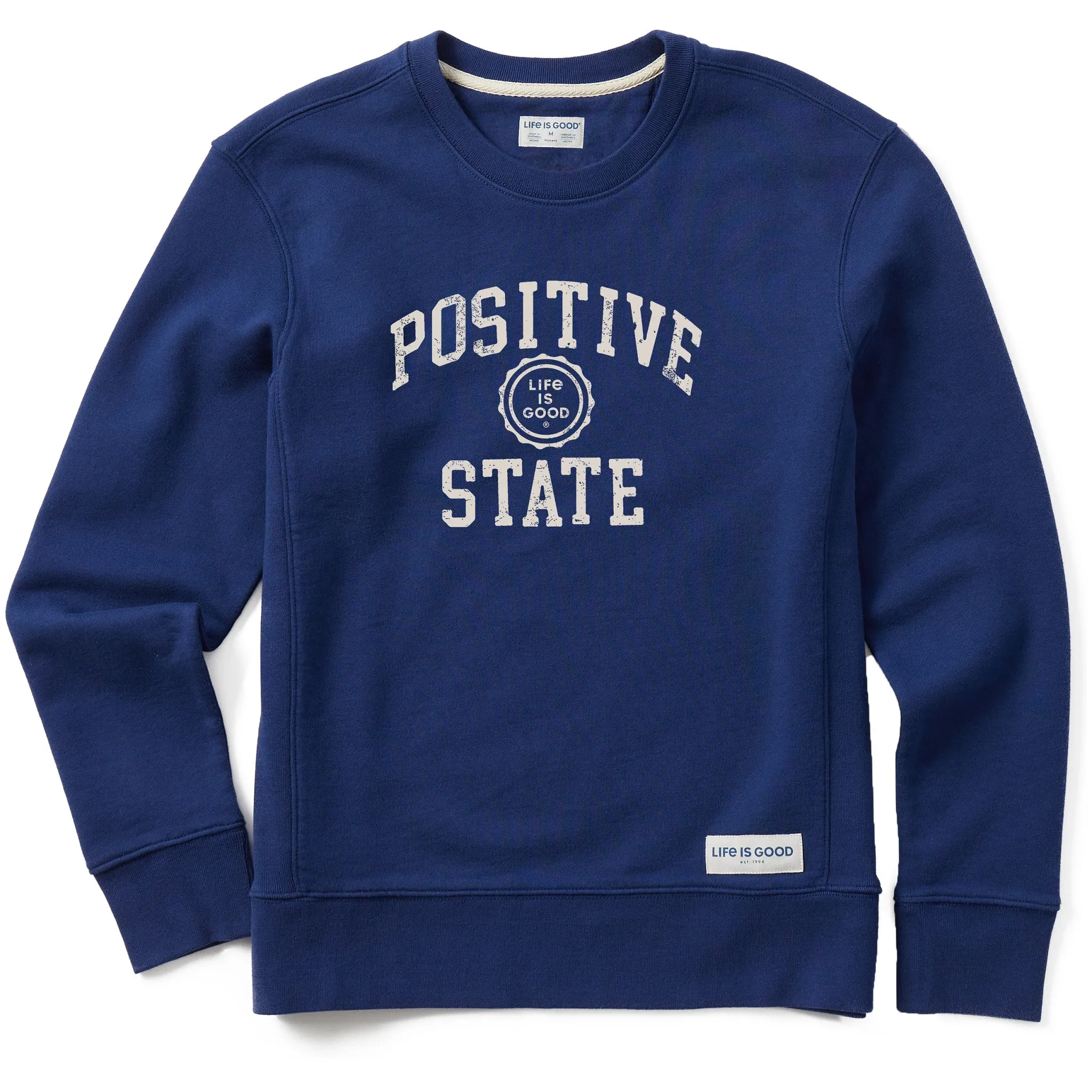 Women's Positive State Simply True Fleece Crew Life is Good