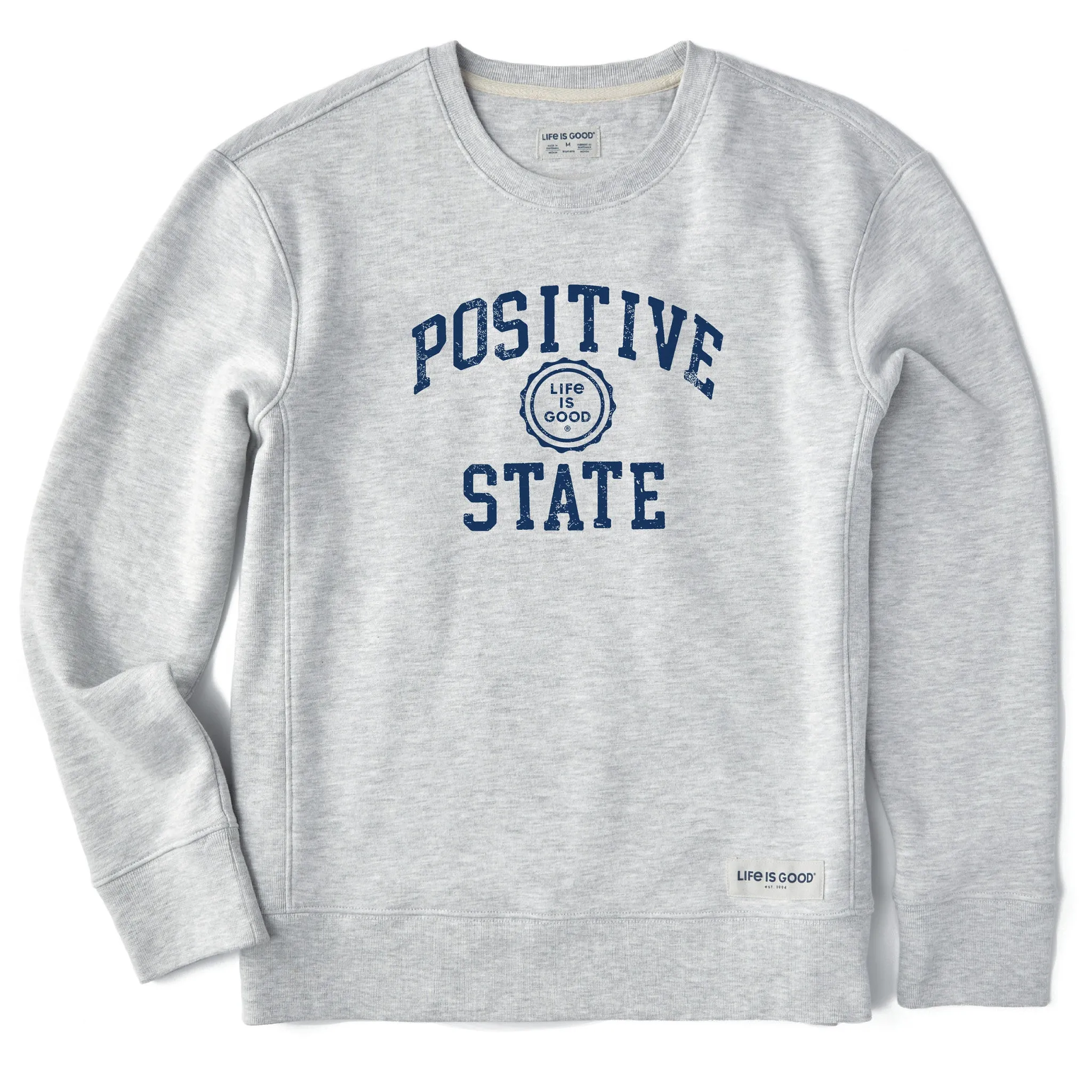 Women's Positive State Simply True Fleece Crew Life is Good