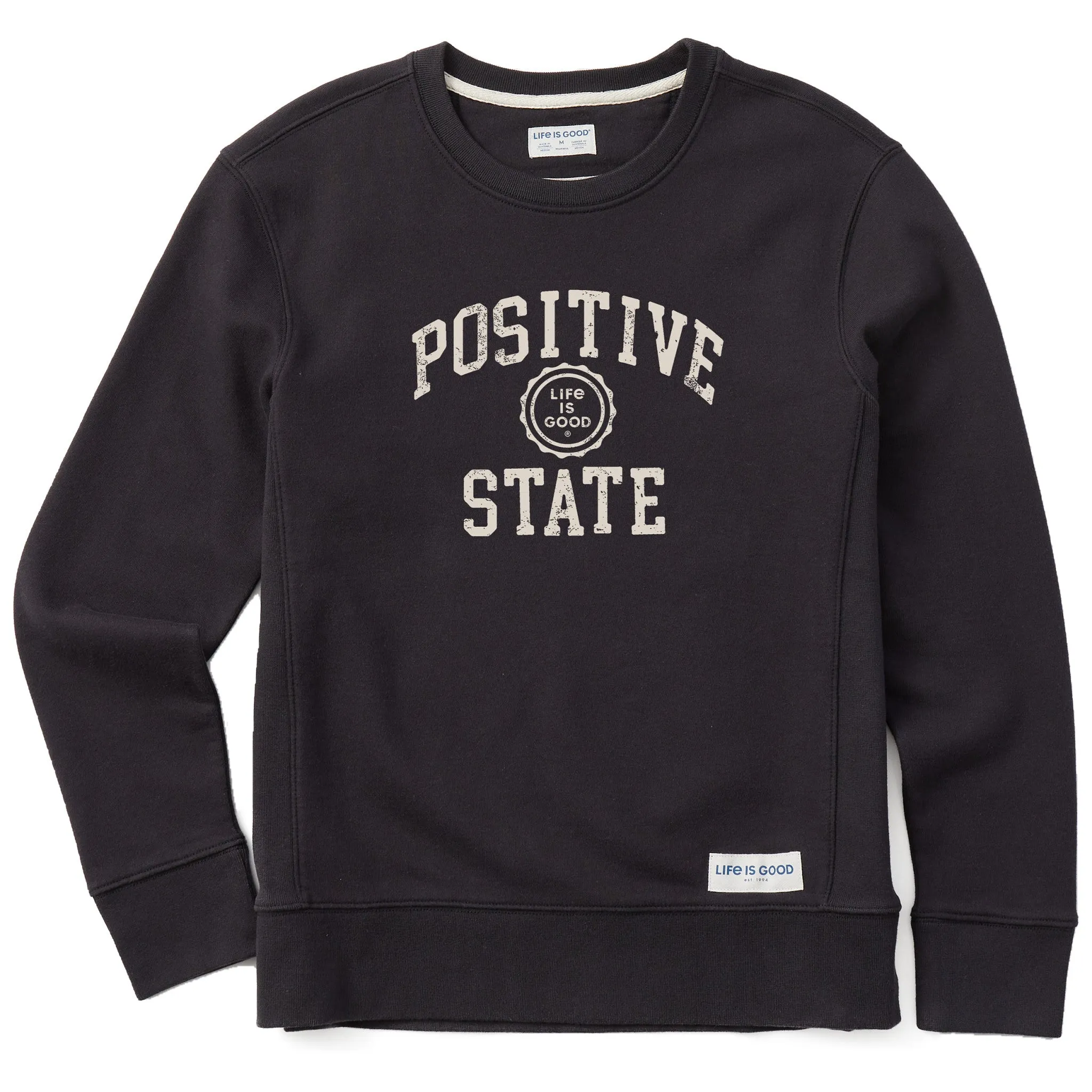 Women's Positive State Simply True Fleece Crew Life is Good