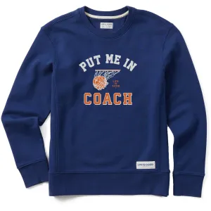 Women's Put Me In Coach Simply True Fleece Crew Life is Good