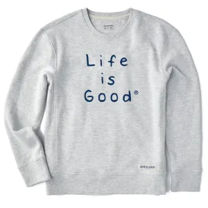 Women's Quirky Stacked LIG Simply True Fleece Crew Life is Good