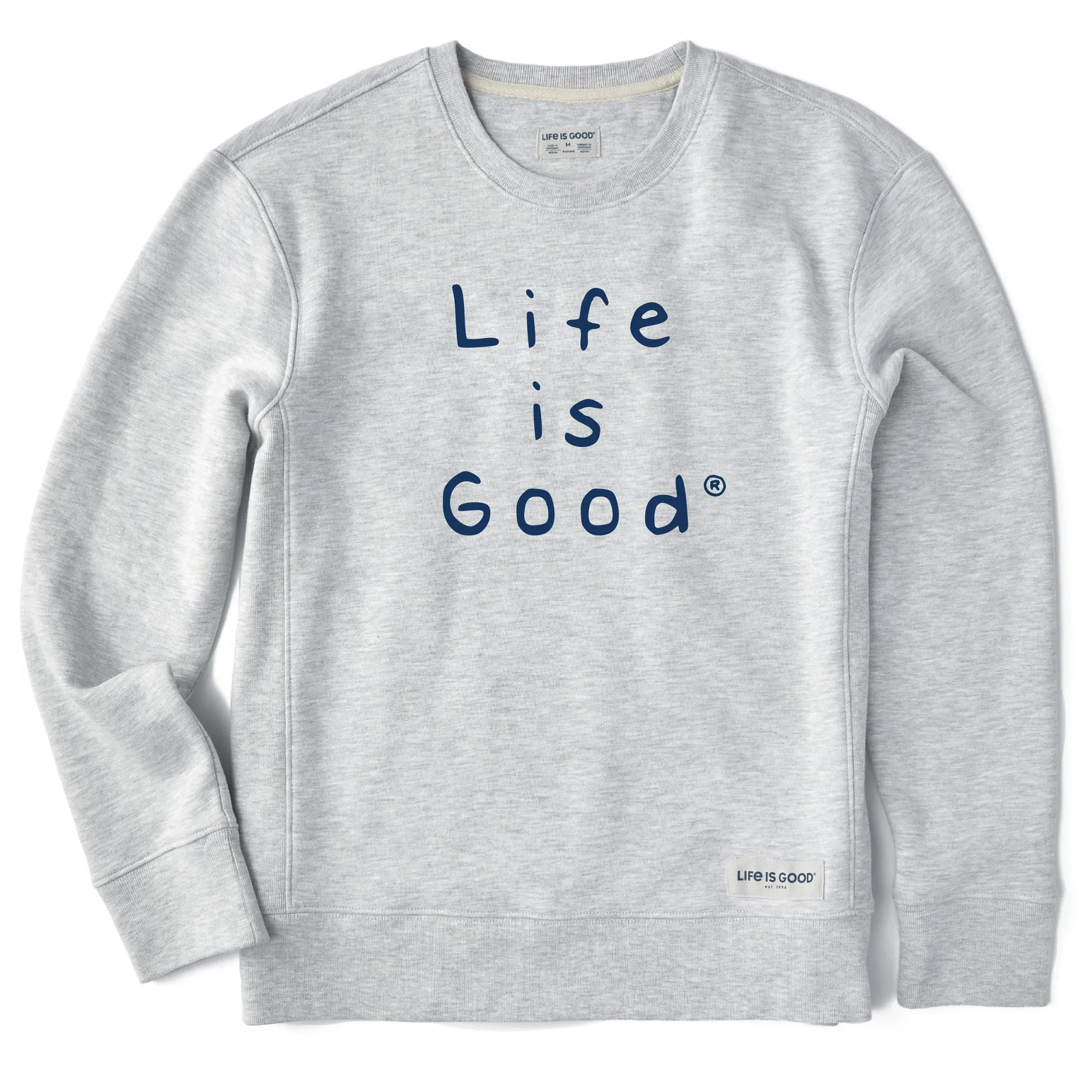 Women's Quirky Stacked LIG Simply True Fleece Crew Life is Good