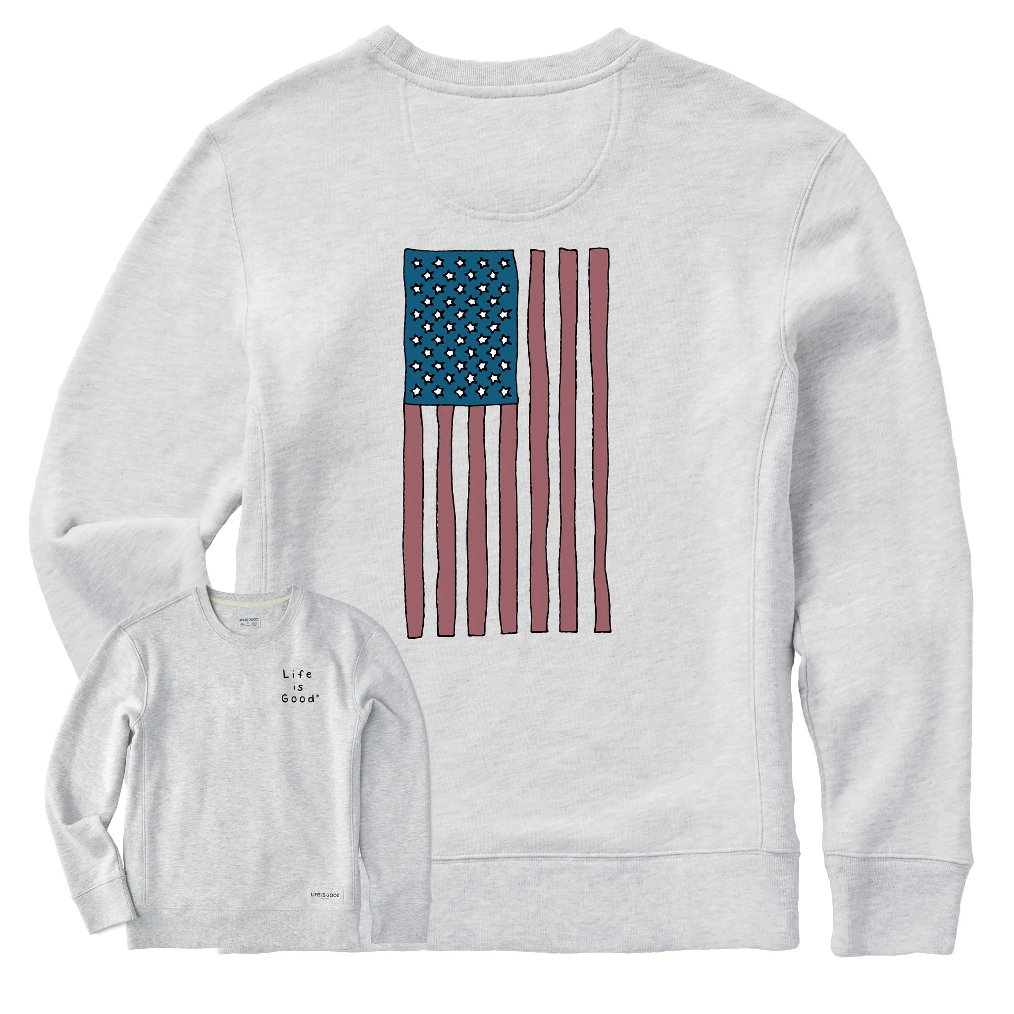 Women's Quirky Vertical Flag Simply True Crew Life is Good