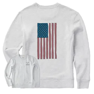 Women's Quirky Vertical Flag Simply True Crew Life is Good