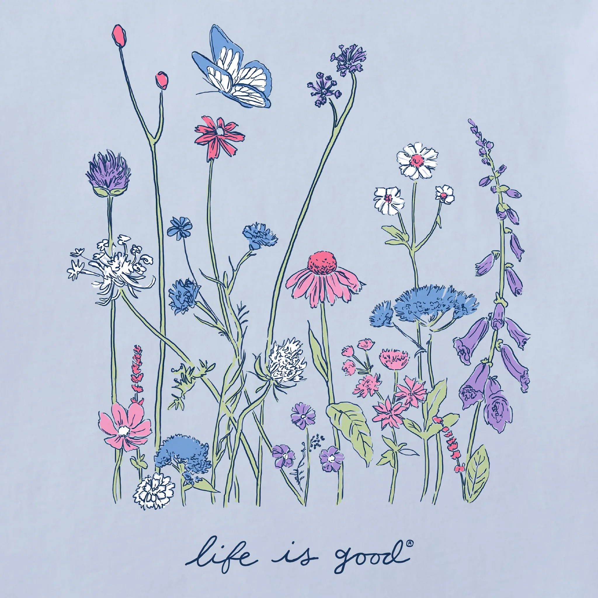 Women's Realaxed Wildflowers Simply True Fleece Hoodie Life is Good