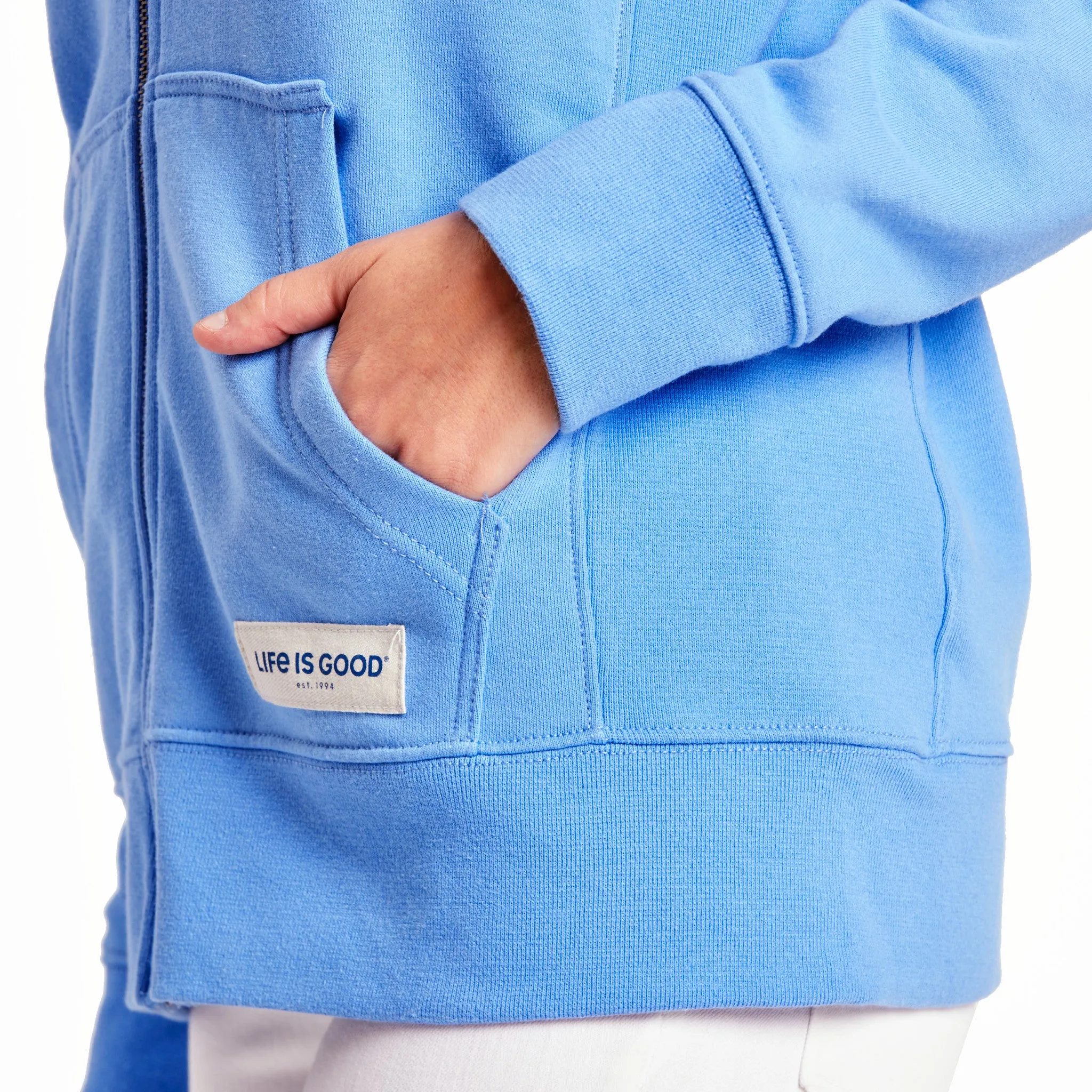 Women's Retro Mountains Simply True Fleece Zip Hoodie Life is Good