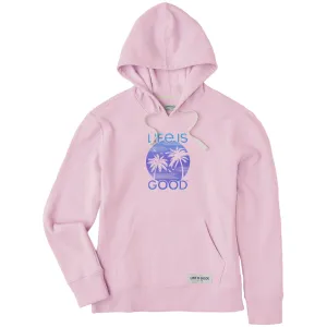 Women's Retro Palms Simply True Fleece Hoodie Life is Good