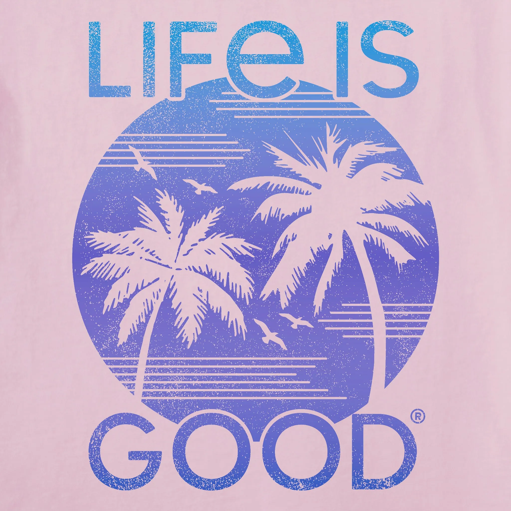 Women's Retro Palms Simply True Fleece Hoodie Life is Good