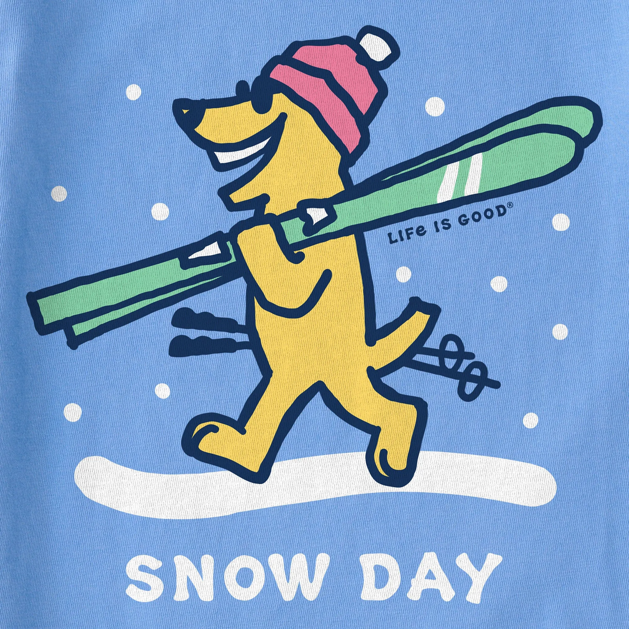 Women's Rocket Ski Snow Day Simply True Fleece Hoodie Life is Good