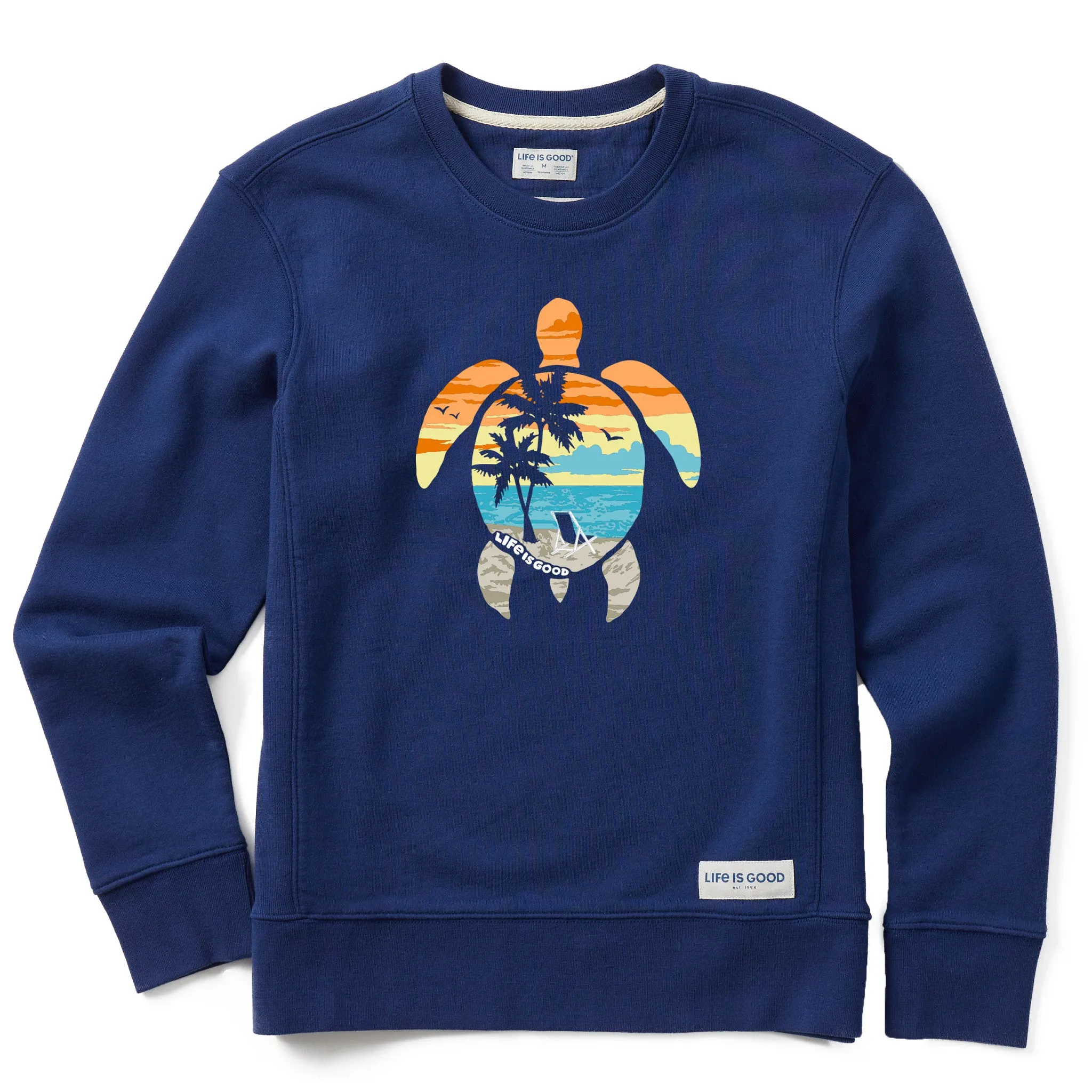 Women's Scenic Turtle Simply True Fleece Crew Life is Good