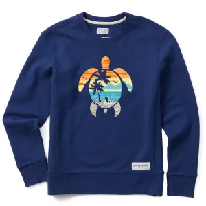 Women's Scenic Turtle Simply True Fleece Crew Life is Good