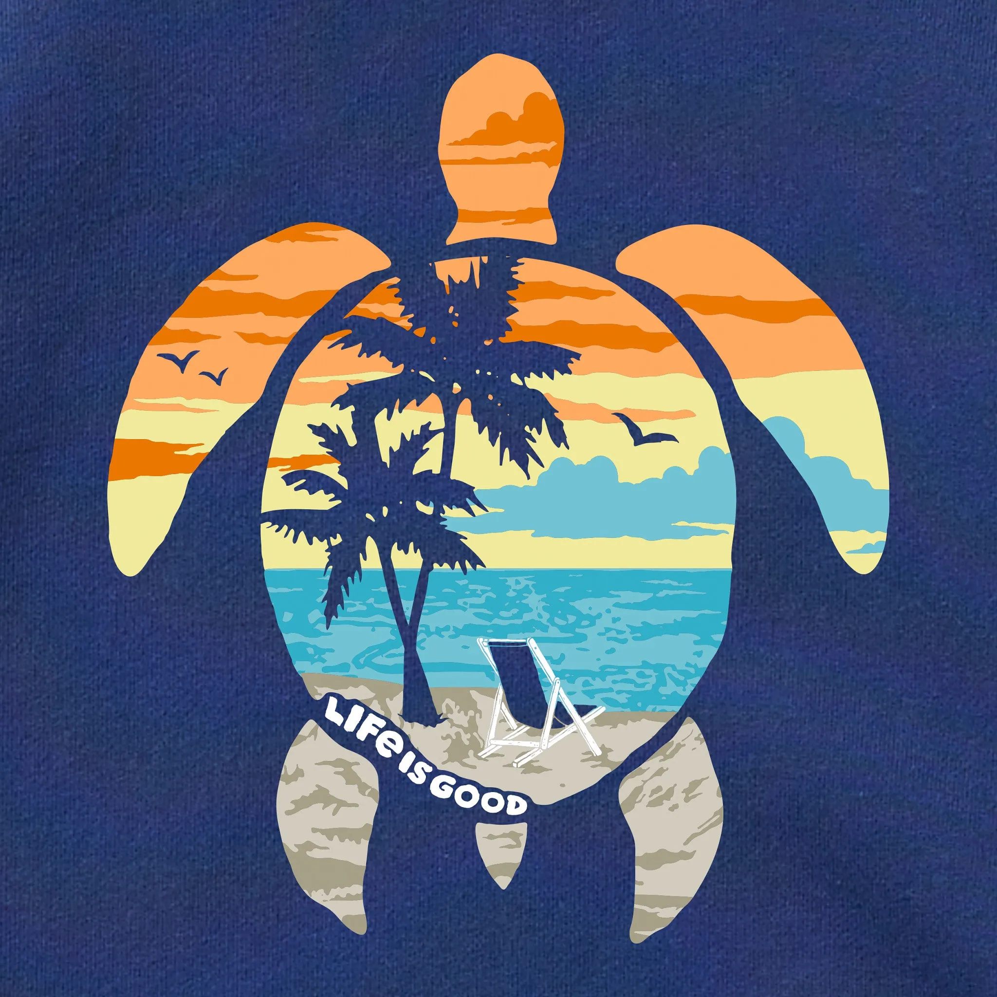 Women's Scenic Turtle Simply True Fleece Crew Life is Good