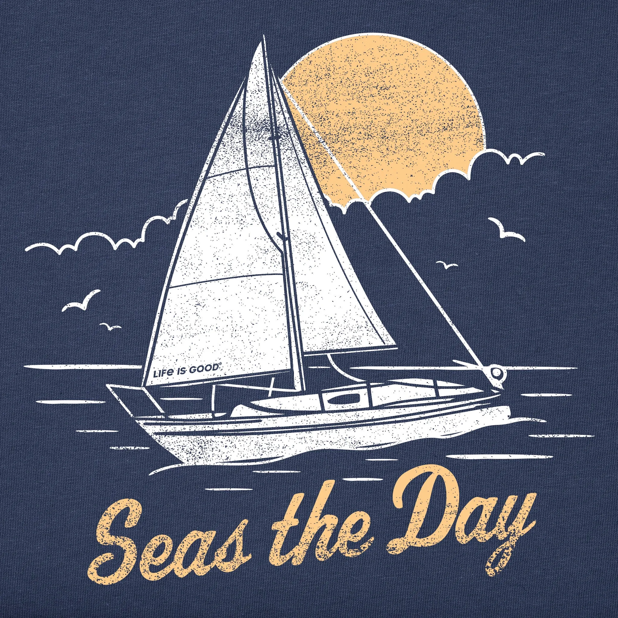 Women's Seas The Day Sailboat Simply True Crew Life is Good