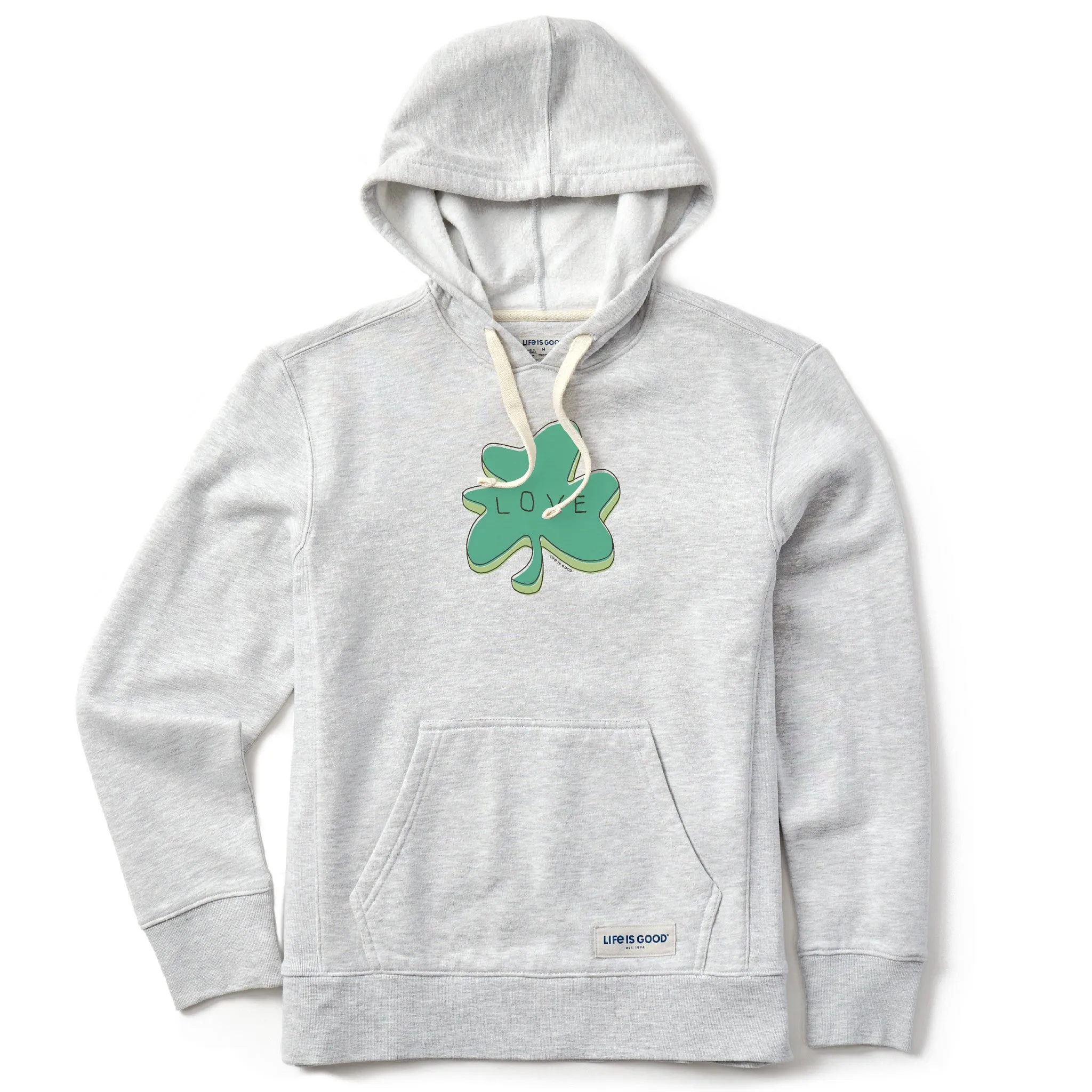 Women's Shamrock Love Simply True Fleece Hoodie Life is Good