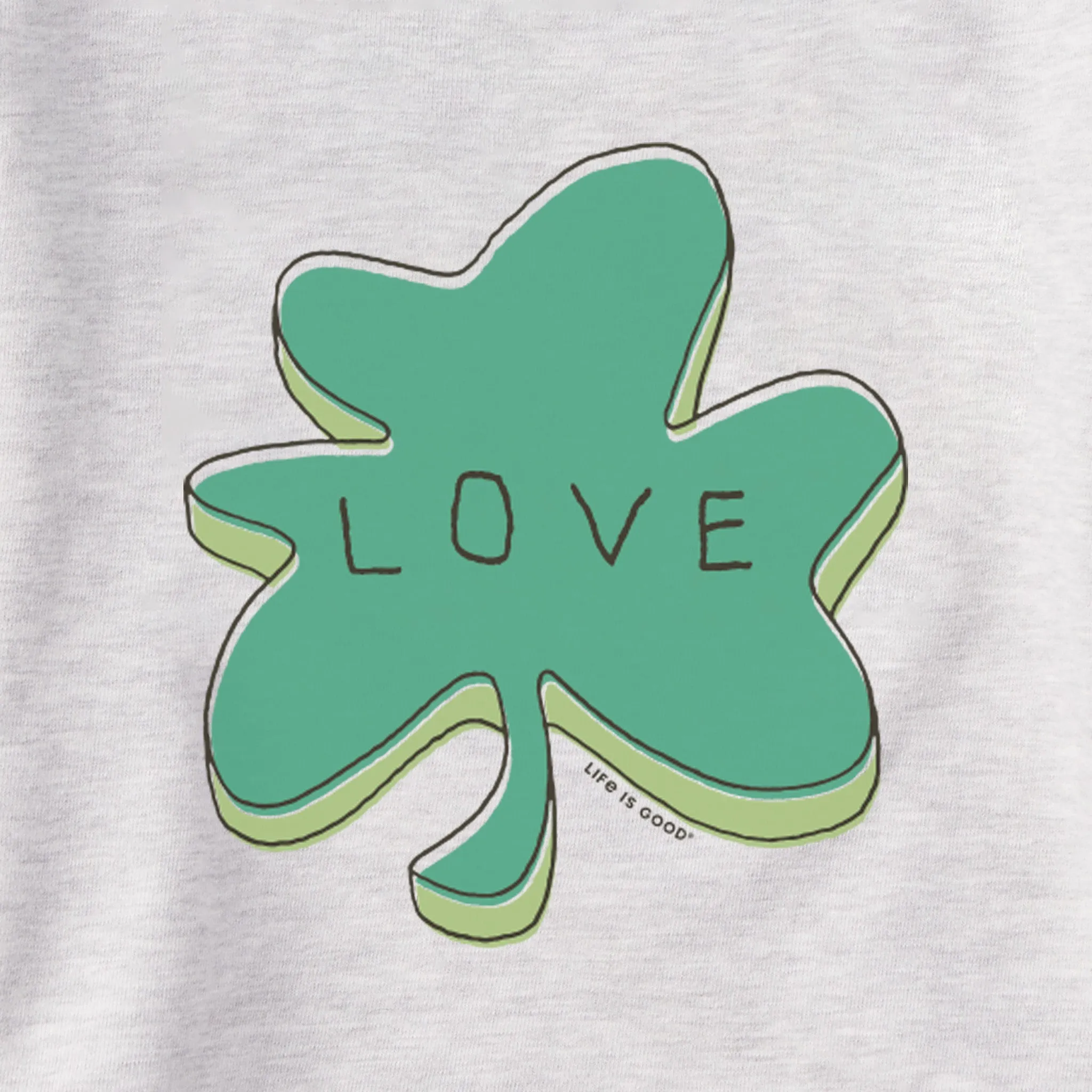 Women's Shamrock Love Simply True Fleece Hoodie Life is Good