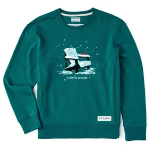 Women's Snowy Adirondack Cardinal Simply True Crew Life is Good