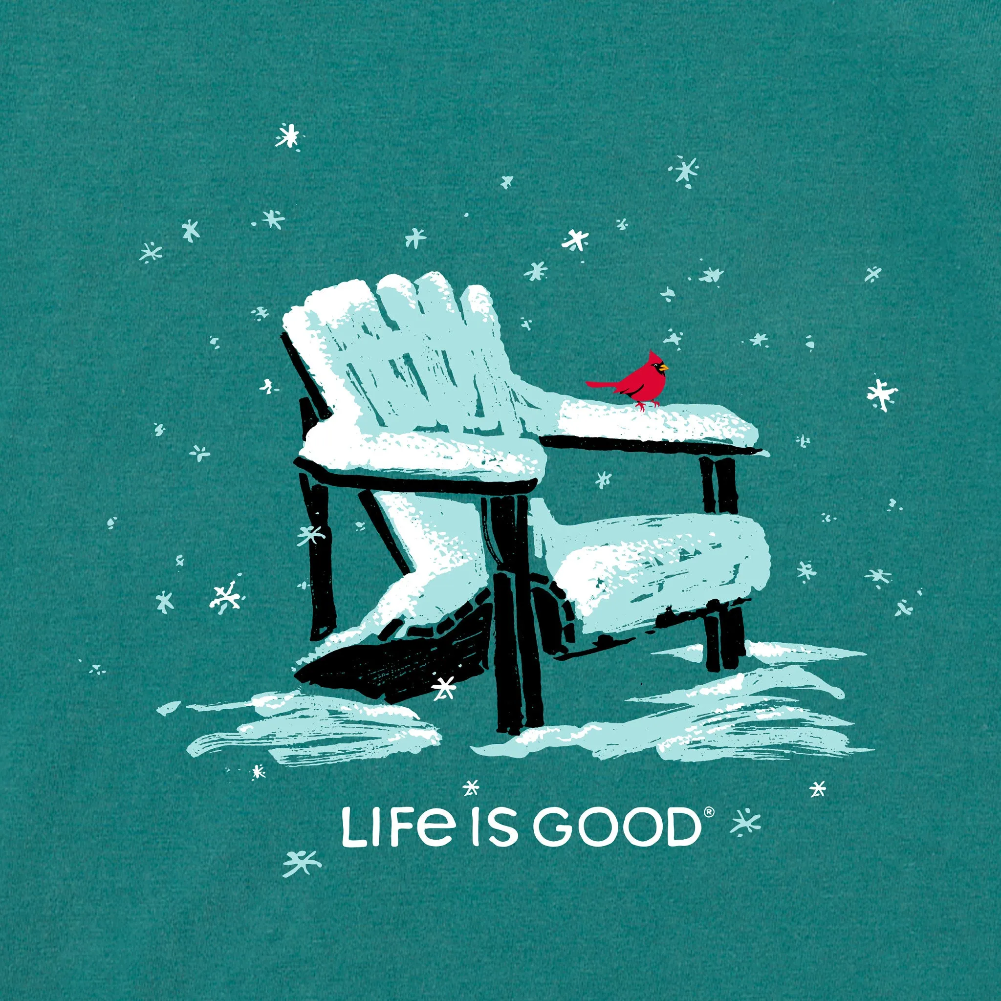Women's Snowy Adirondack Cardinal Simply True Crew Life is Good
