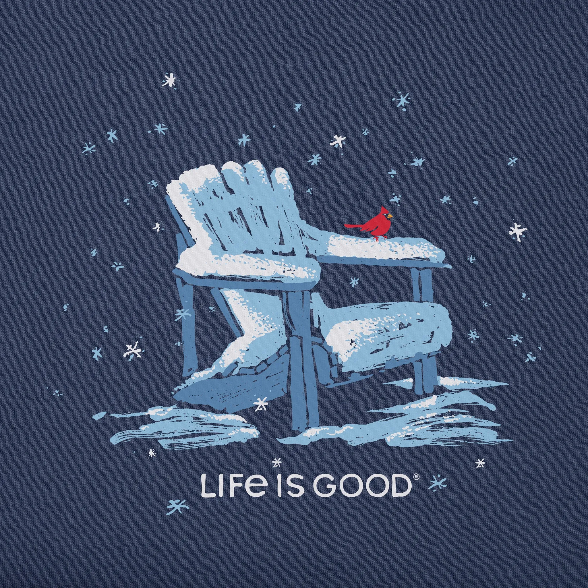 Women's Snowy Adirondack Cardinal Simply True Crew Life is Good